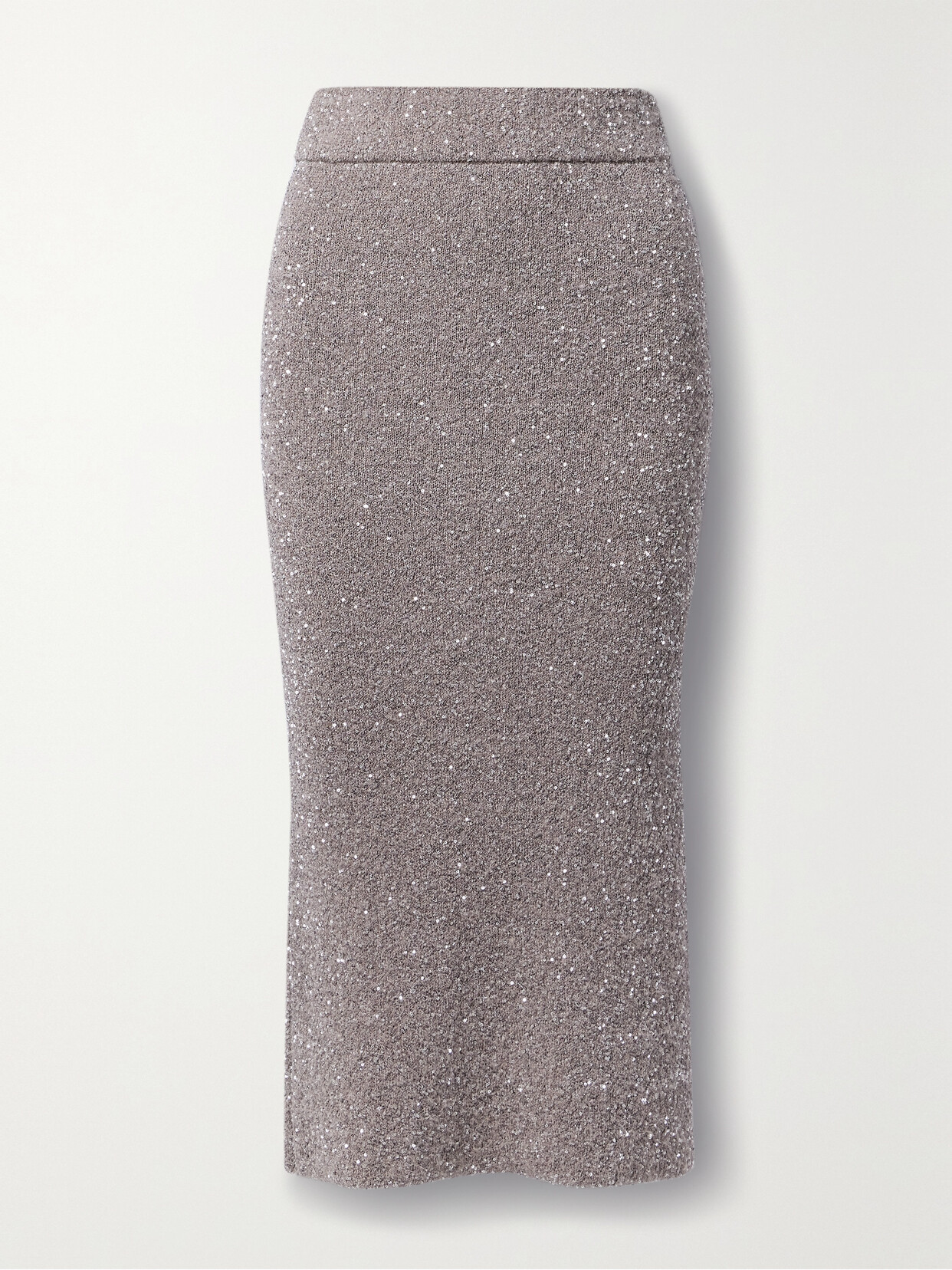 Altuzarra Carlson Sequined Stretch-knit Midi Skirt In Silver