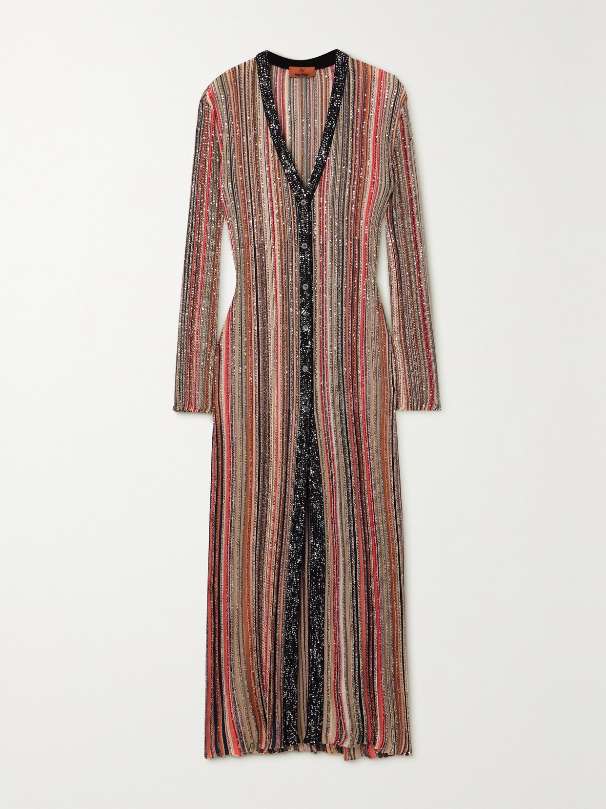 Missoni - Sequin-embellished Striped Metallic Crochet-knit Cardigan - Multi