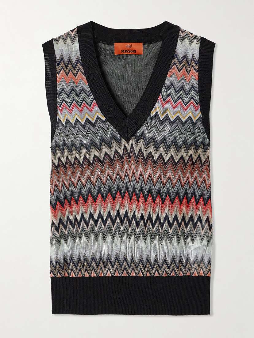 Missoni Crochet-knit And Cotton-blend Vest