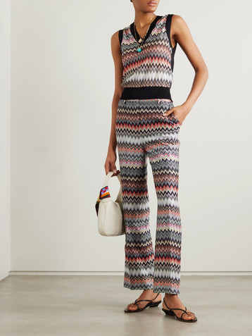 Missoni Crochet-knit and cotton-blend vest