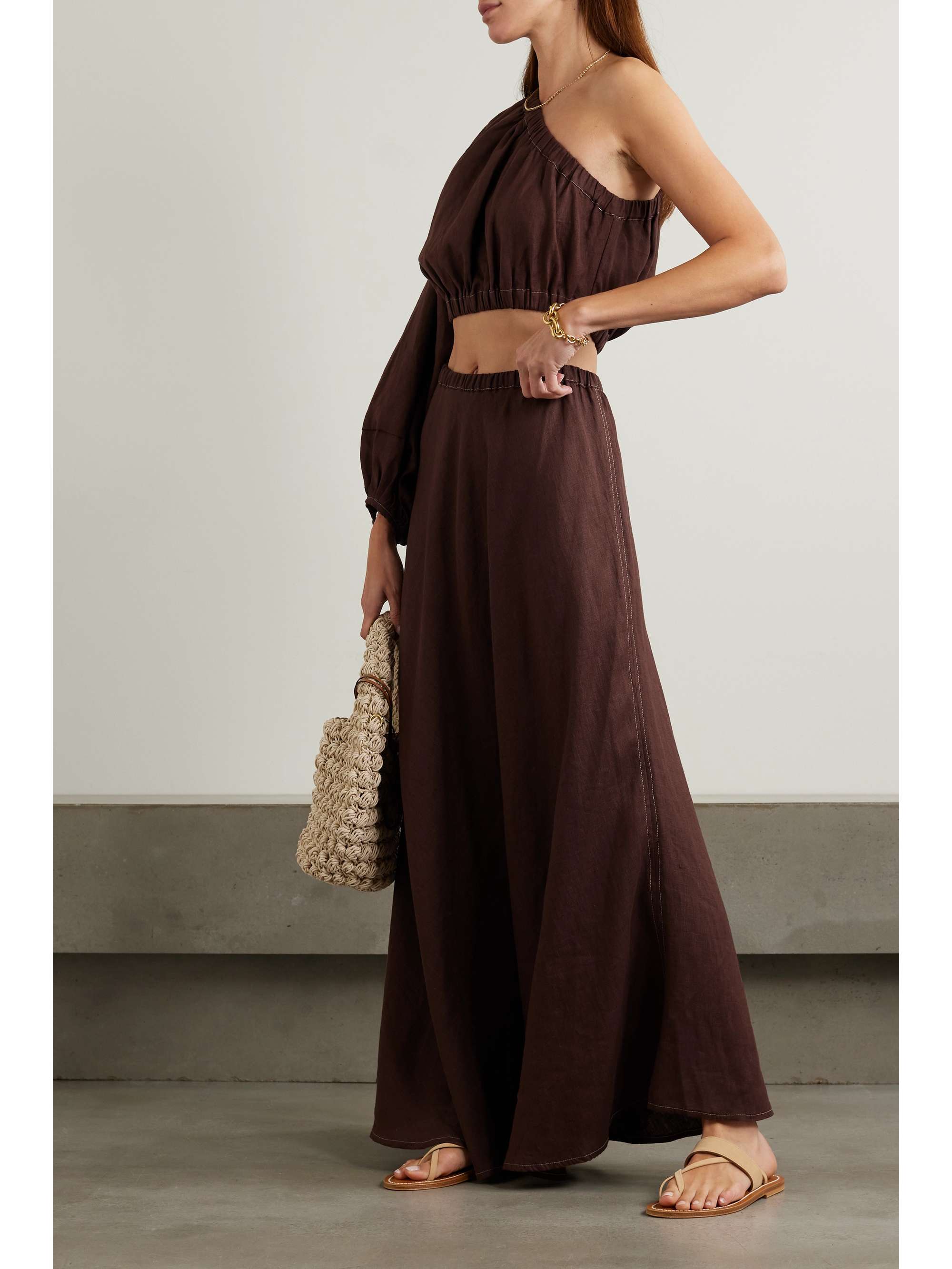 FAITHFULL THE BRAND + NET SUSTAIN Heba linen maxi skirt | NET-A-PORTER