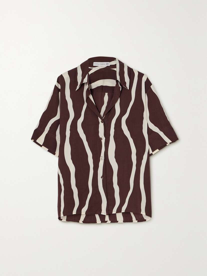Faithfull + Net Sustain Inca Printed Lenzing™ Lyocell Satin Shirt