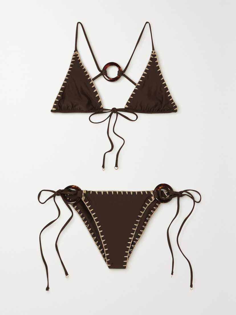 Faithfull + Net Sustain Alani And Delia Stretch-econyl Triangle Bikini