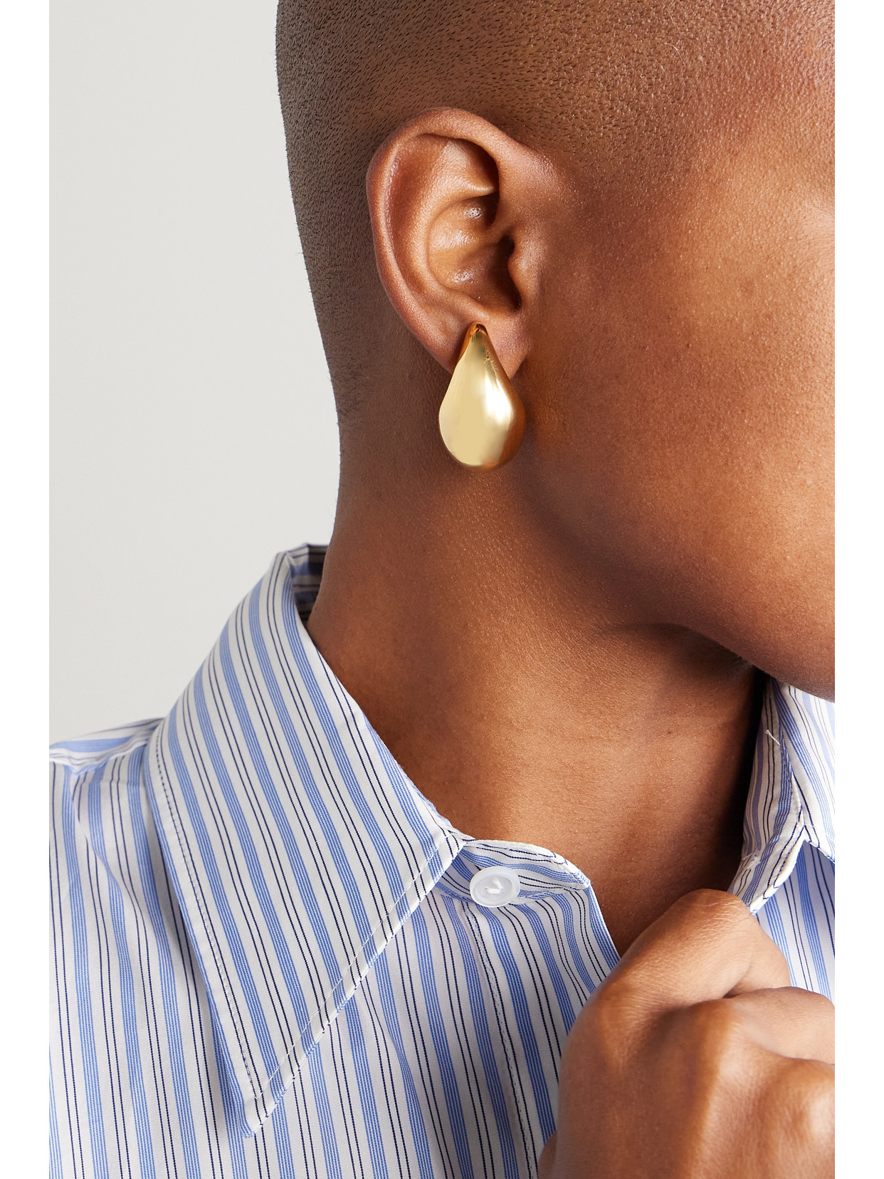 Bottega Veneta Womens Yellow Gold Drop Yellow Gold-plated 925 Sterling Silver Earrings In Gold