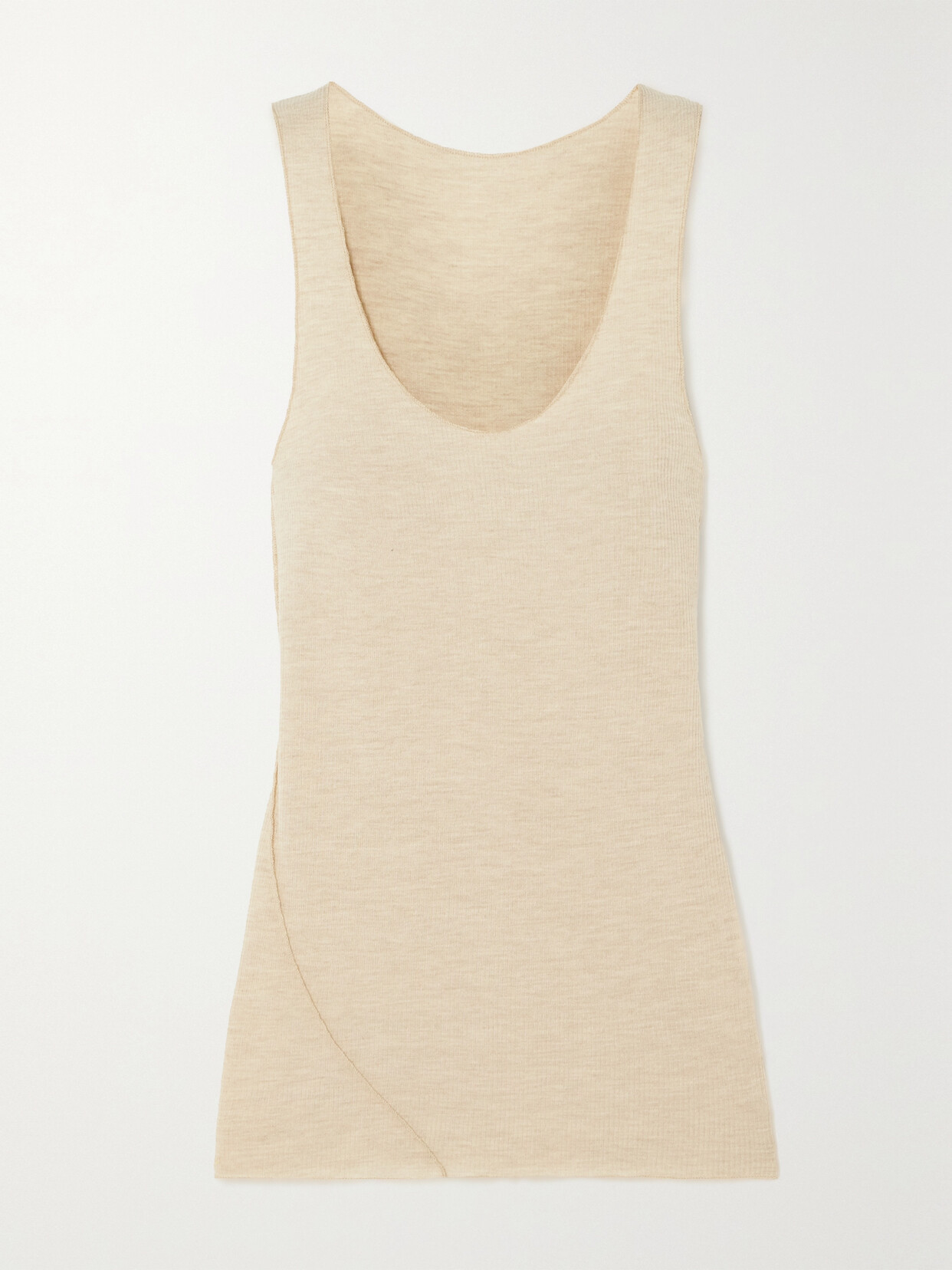 Deiji Studios Recycled Ribbed-knit Tank In Cream