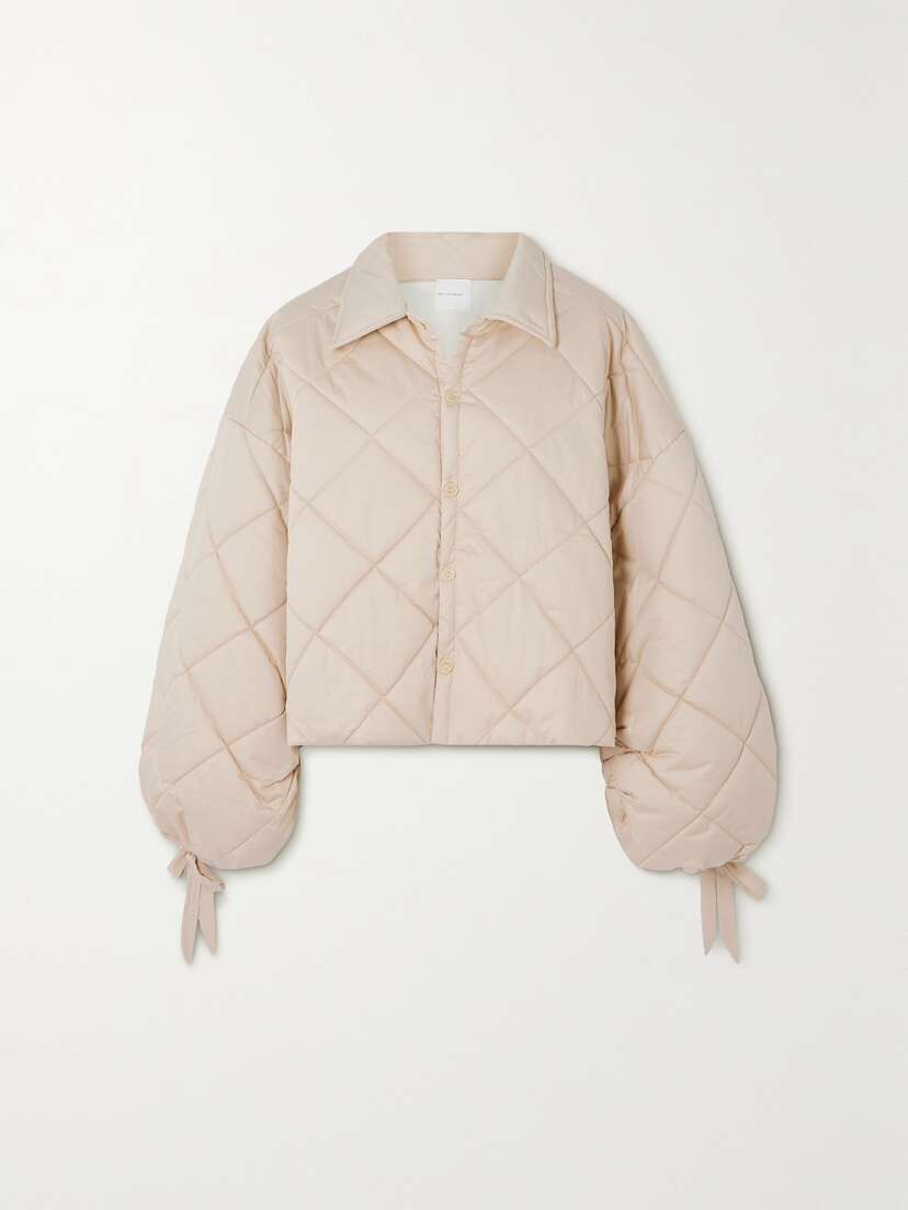 Deiji Studios Cropped Quilted Padded Cotton-shell Coat