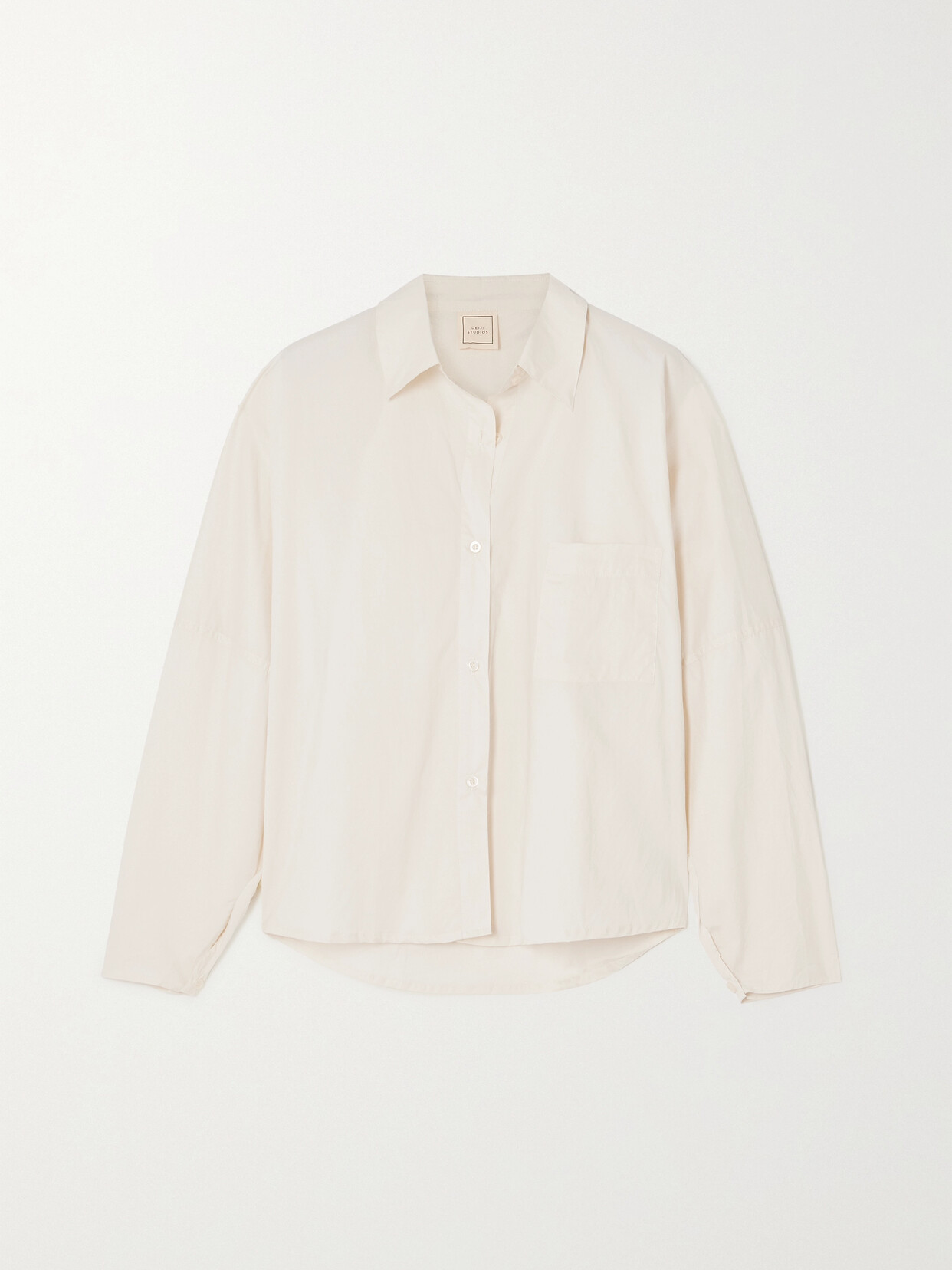 Deiji Studios Organic Cotton-poplin Shirt In Off-white