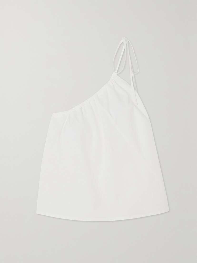 Deiji Studios One-shoulder Organic Cotton-poplin Top - x large