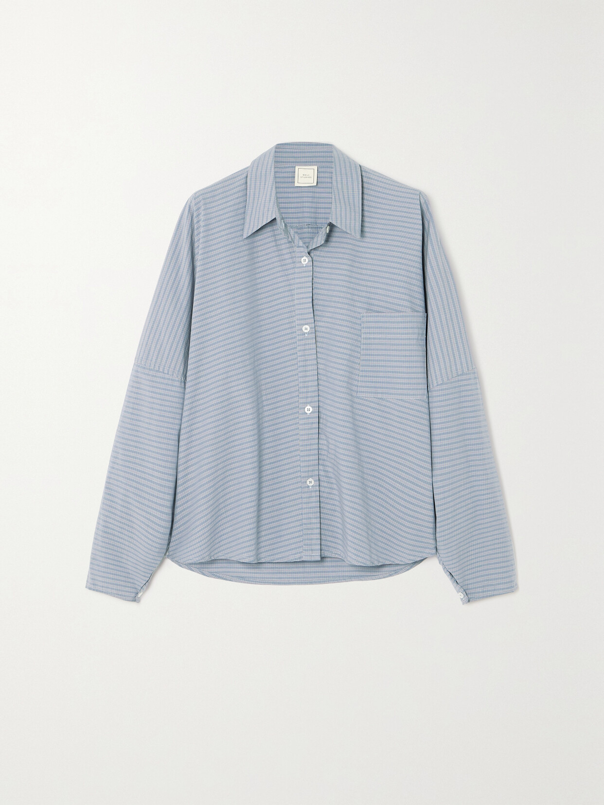 Deiji Studios - Checked Organic Cotton-poplin Shirt - Blue