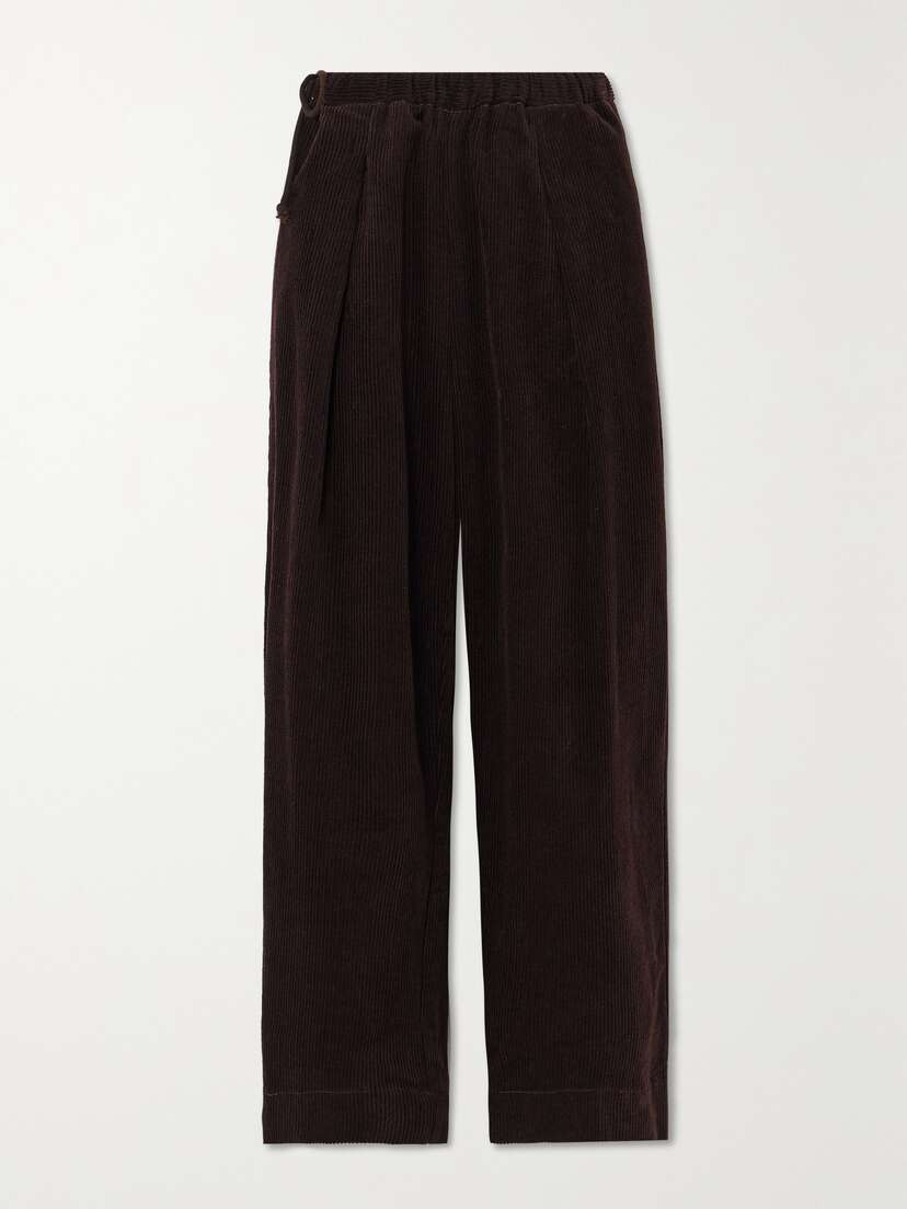 Deiji Studios Cotton-corduroy Wide-leg Pants