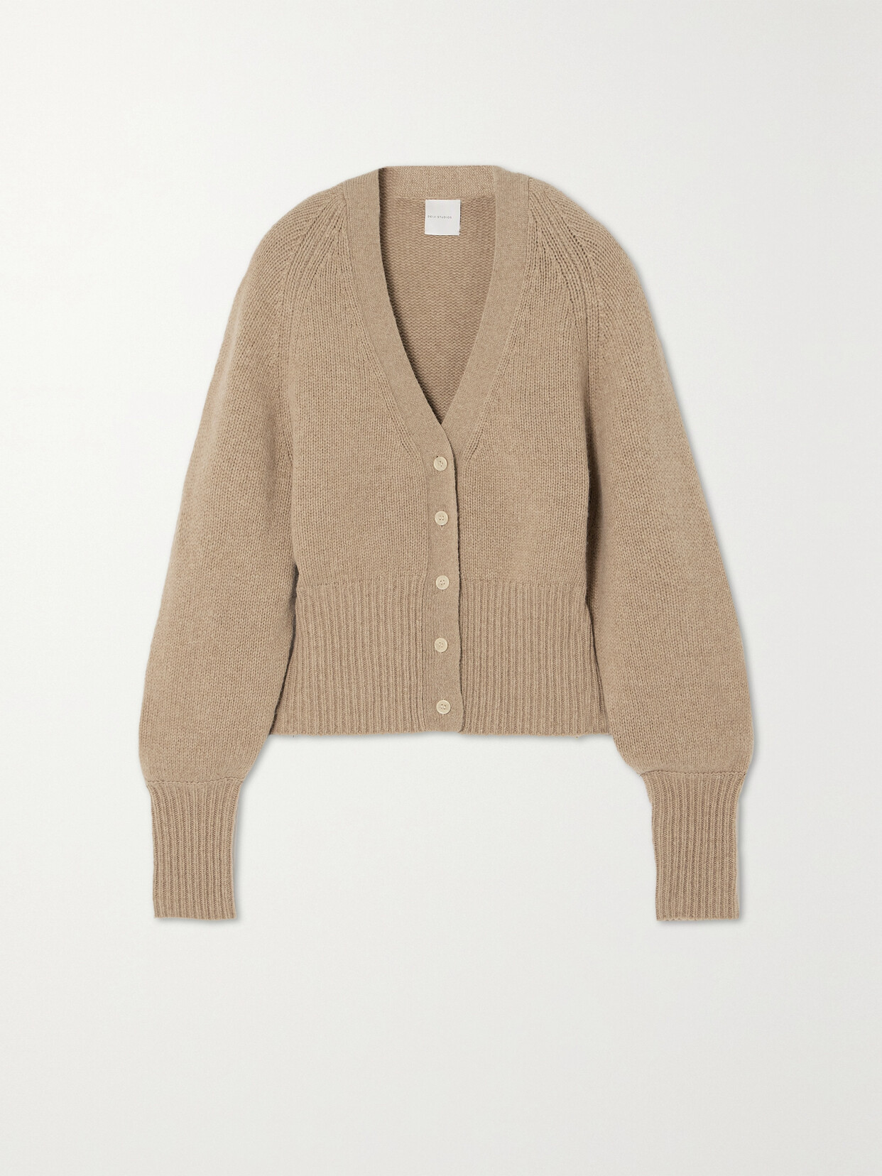 Deiji Studios Wool-blend Cardigan In Wheat