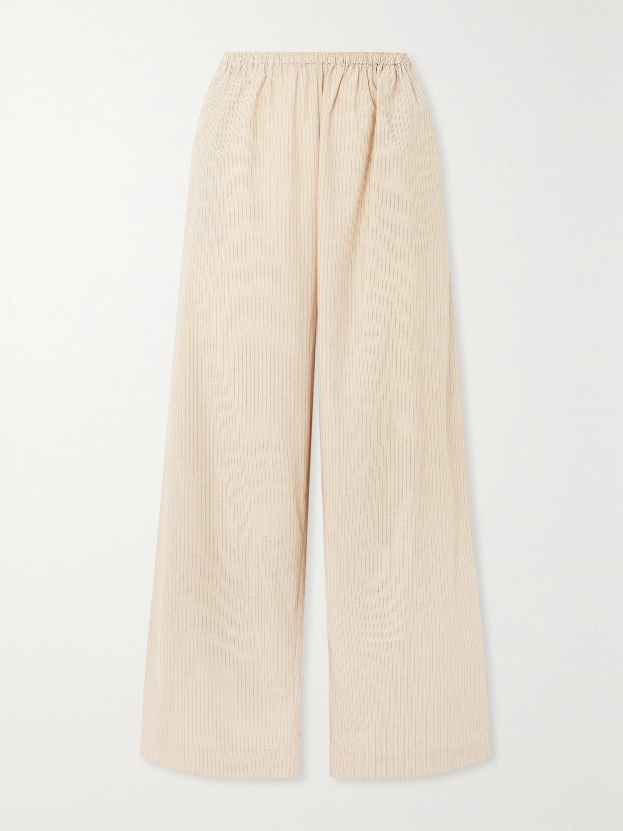 Deiji Studios - Ease Pinstriped Organic Cotton Pants - Neutrals