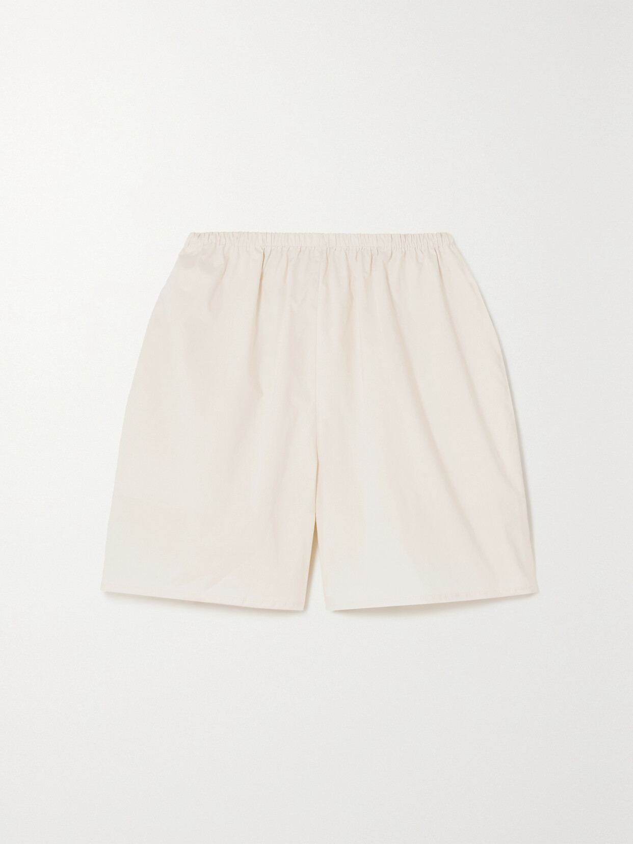 Deiji Studios Organic Cotton-poplin Shorts In Off-white