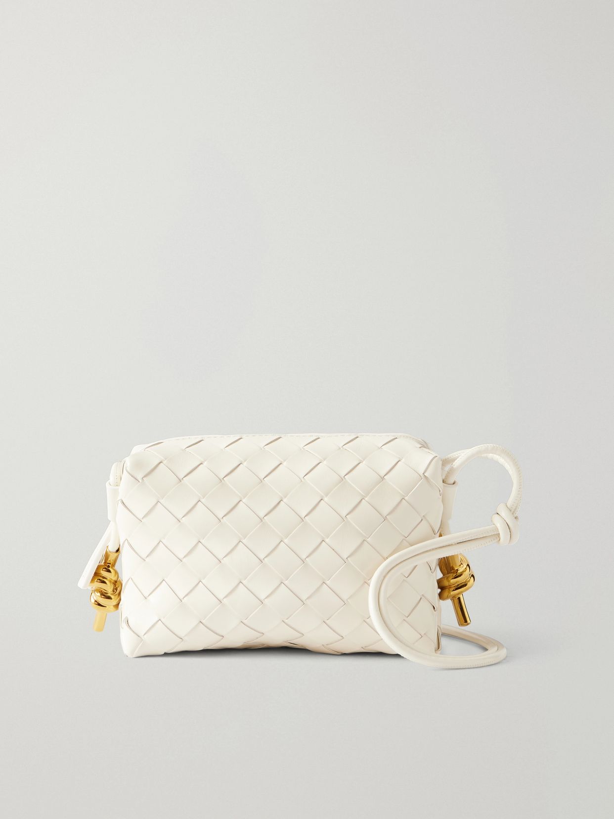 loop mini intrecciato leather shoulder bag