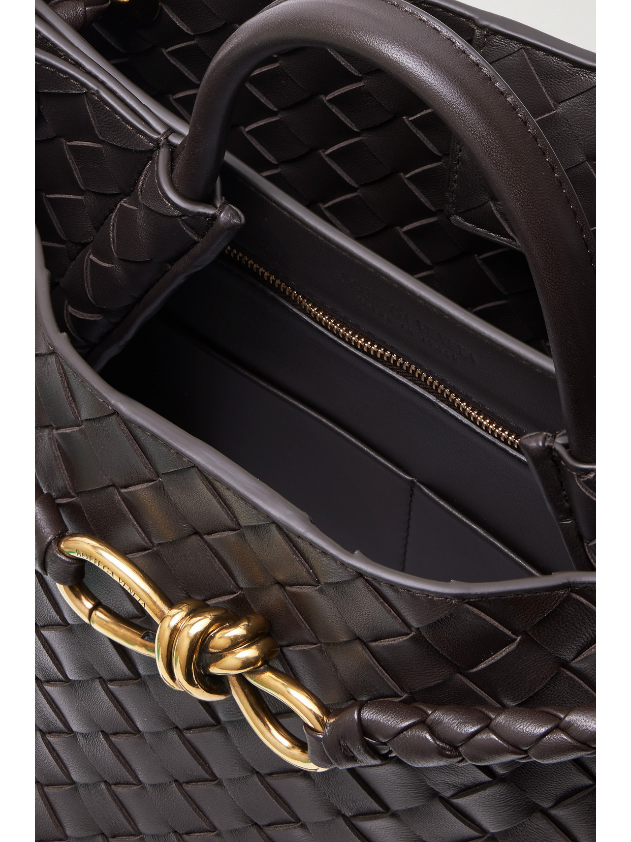 Andiamo Medium Intrecciato Leather Tote
