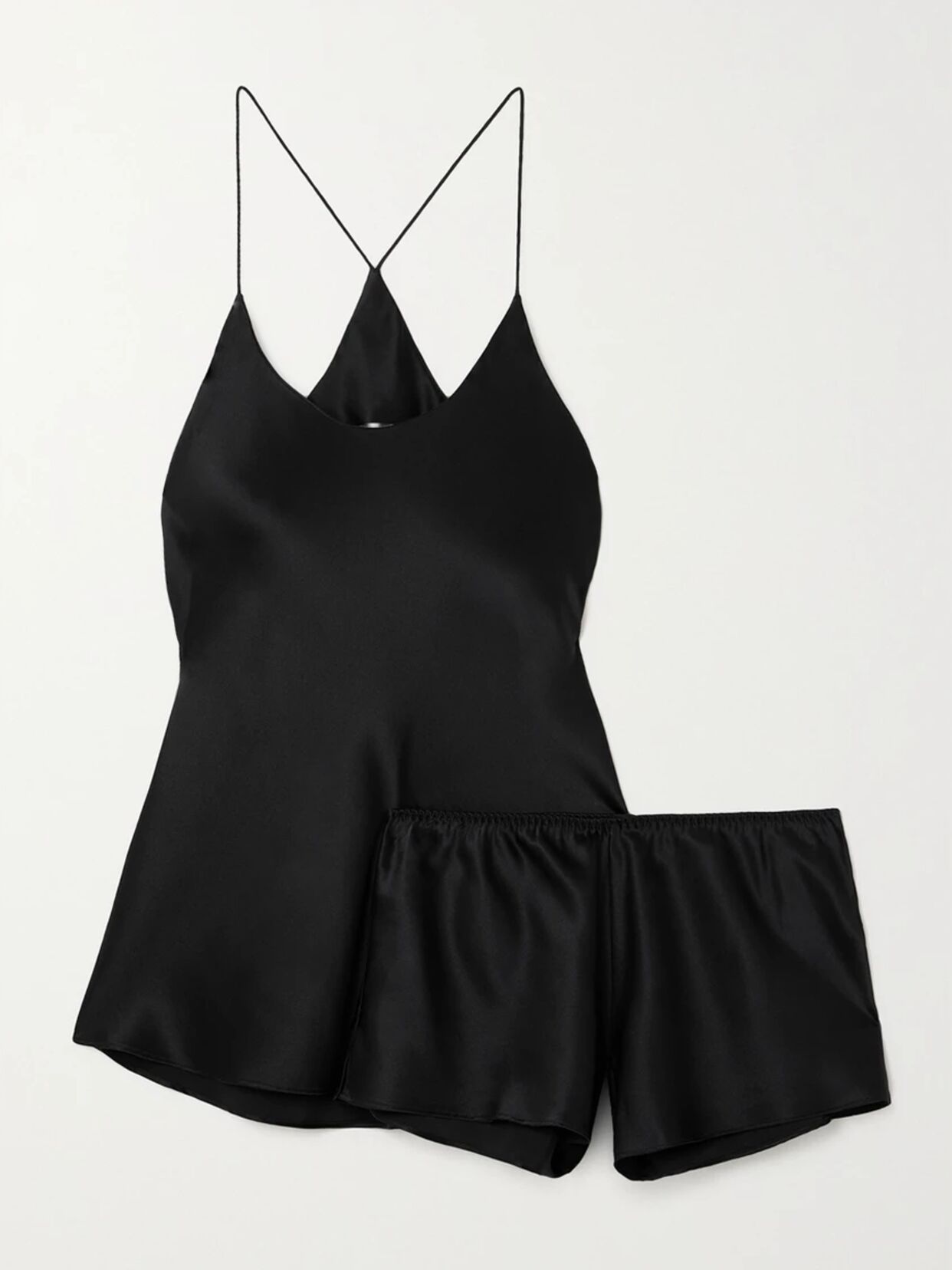 Bella silk-satin pajama set