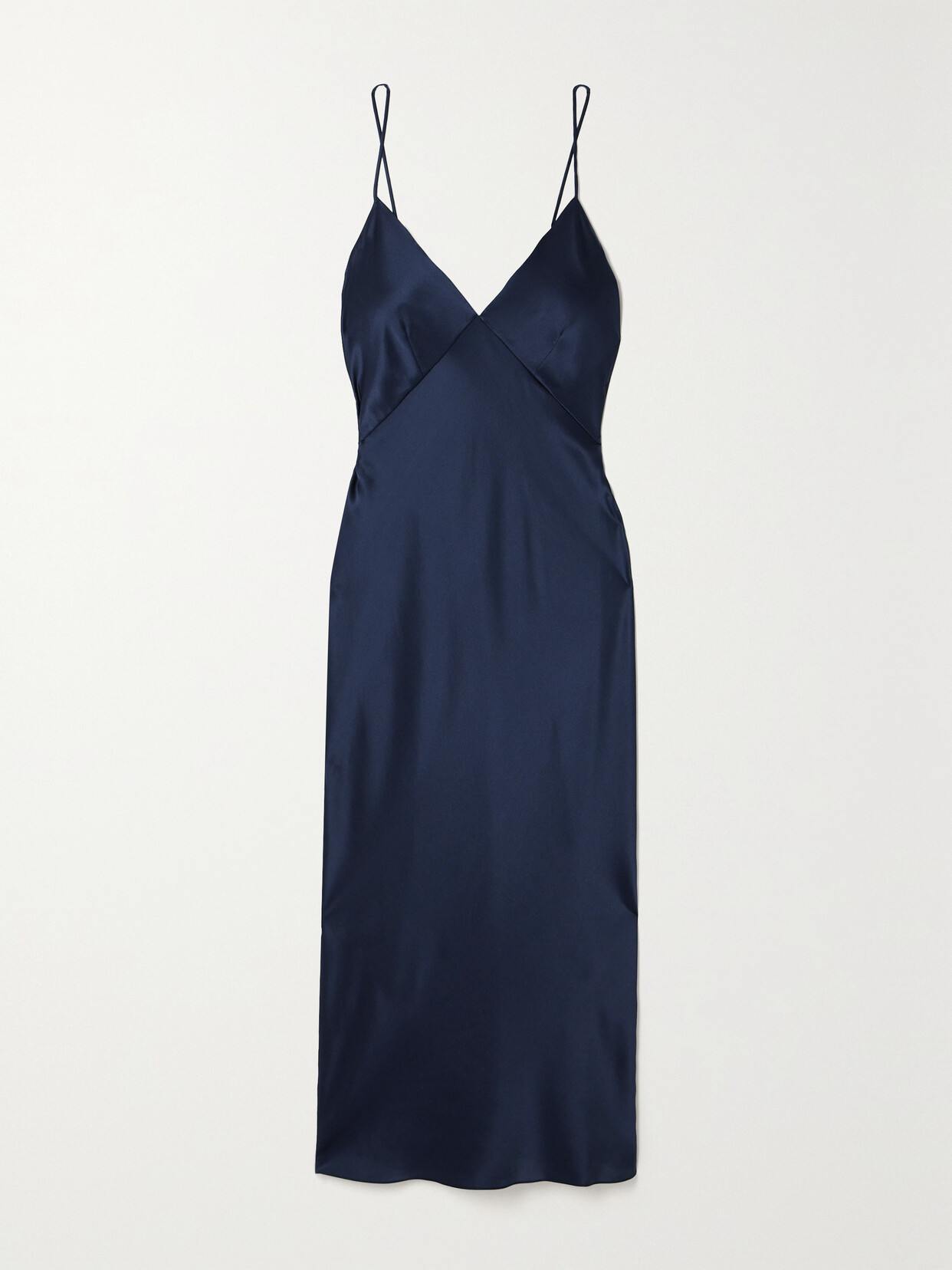 Olivia von Halle - Issa Silk-satin Nightdress - Blue