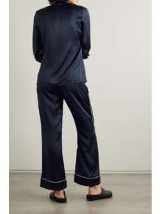 OLIVIA VON HALLE Coco silk-satin pajama set | NET-A-PORTER