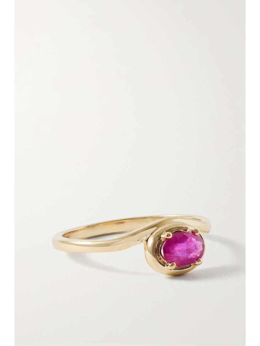 STONE AND STRAND Bonbon Merge 10-karat Gold Ruby Ring