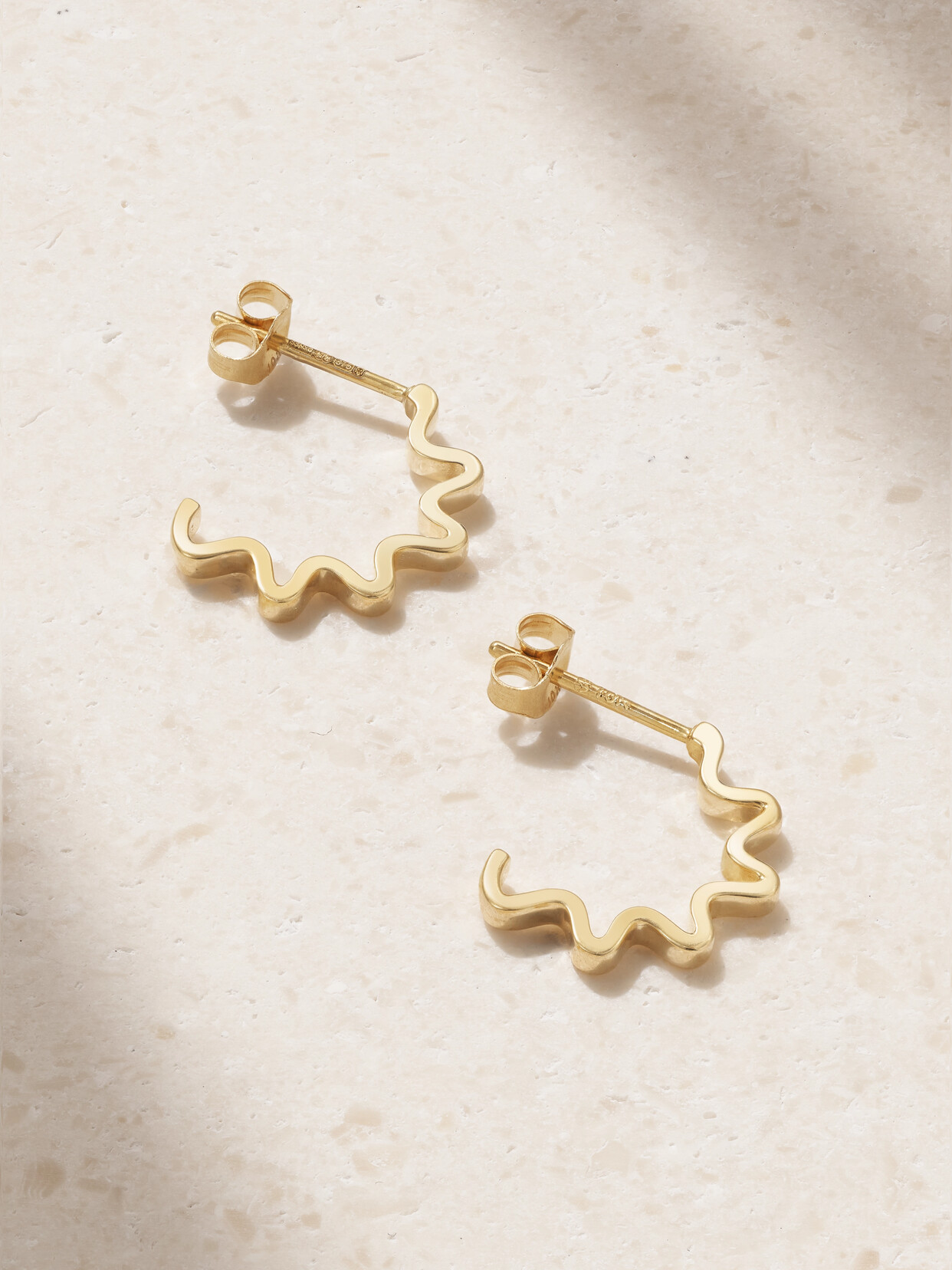 Stone And Strand Zig Zag 10-karat Gold Earrings