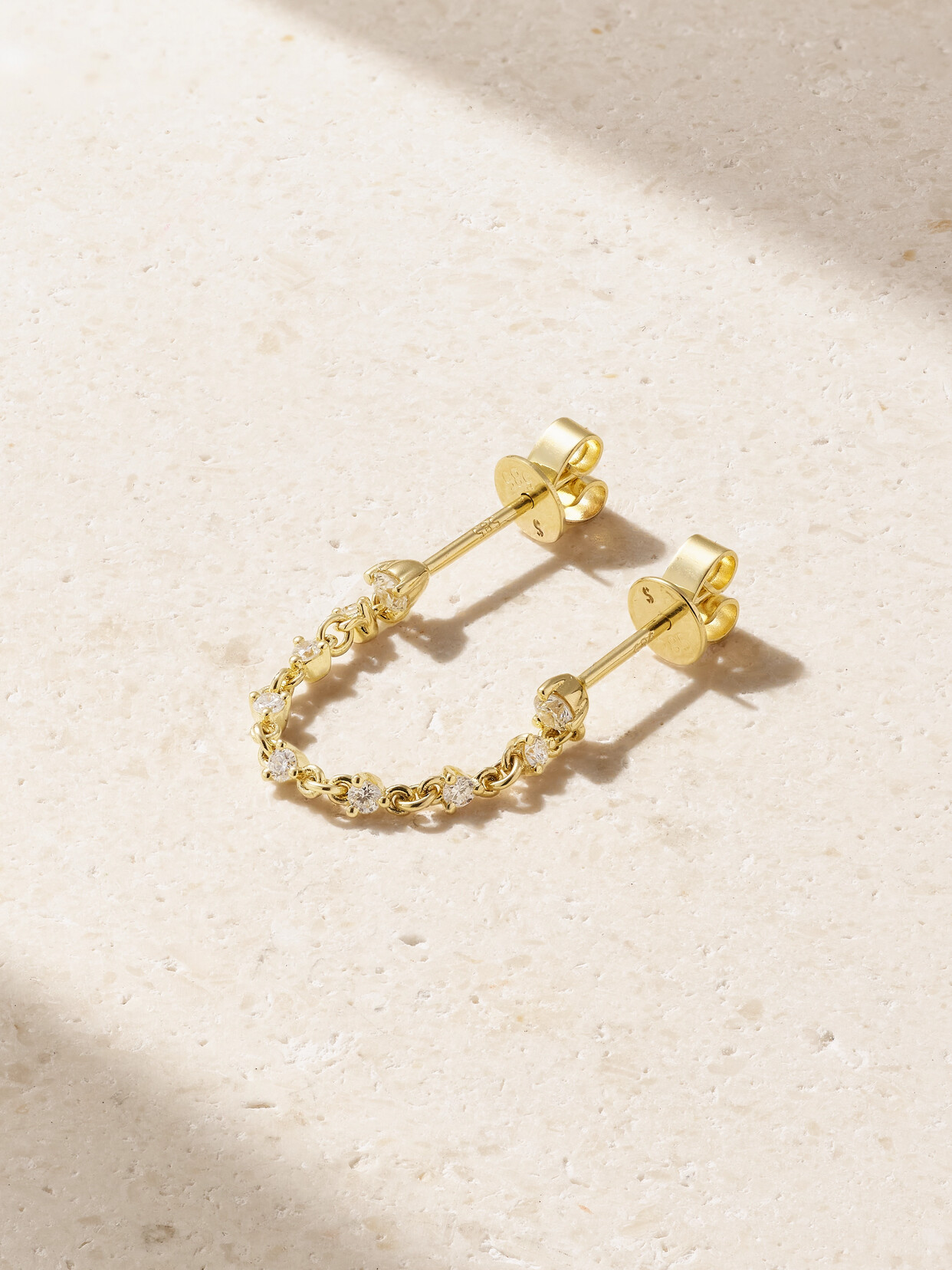 Stone And Strand 14-karat Gold Diamond Single Earring