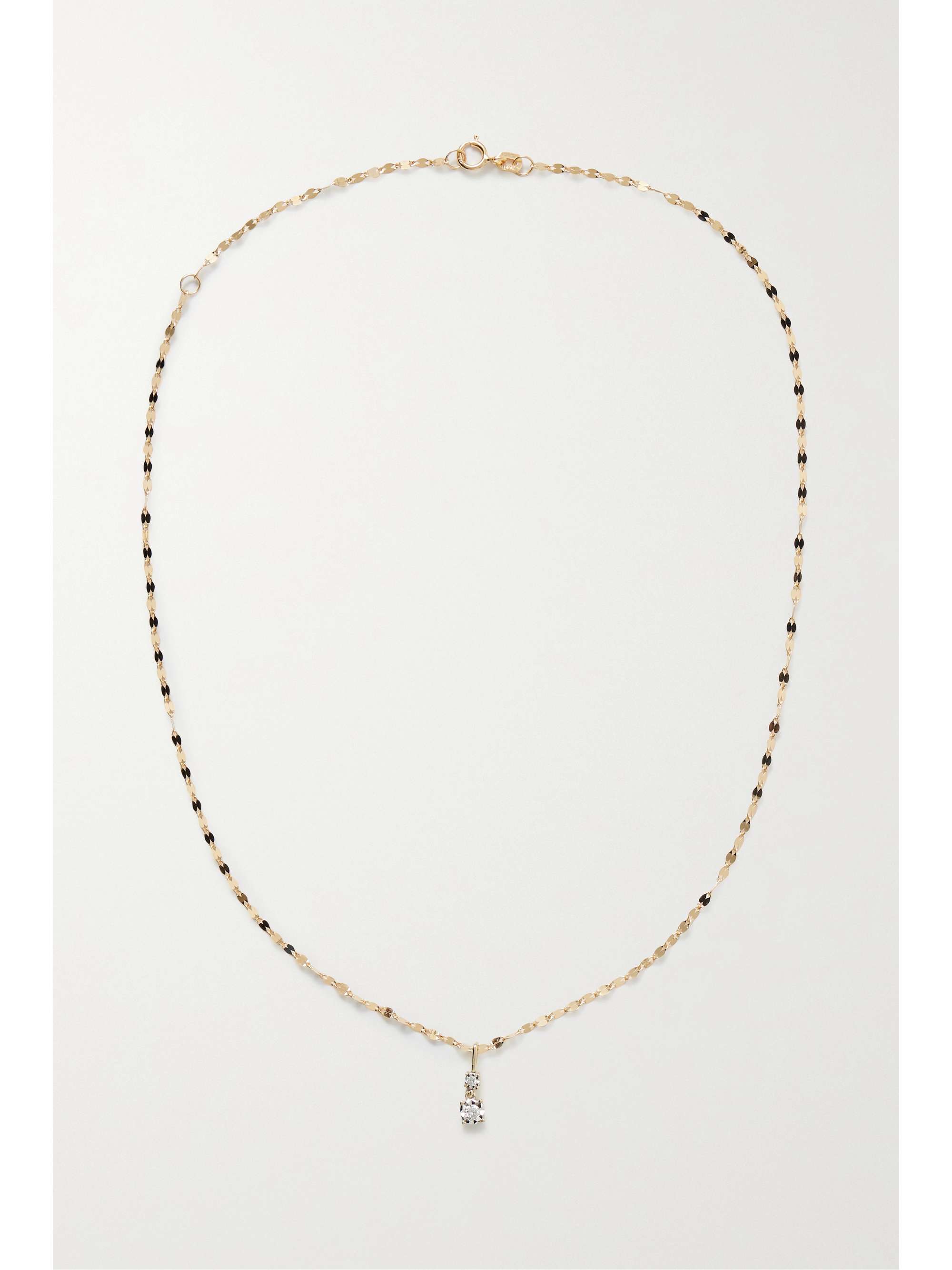 STONE AND STRAND Spark Solitaire 14karat gold diamond choker NETA