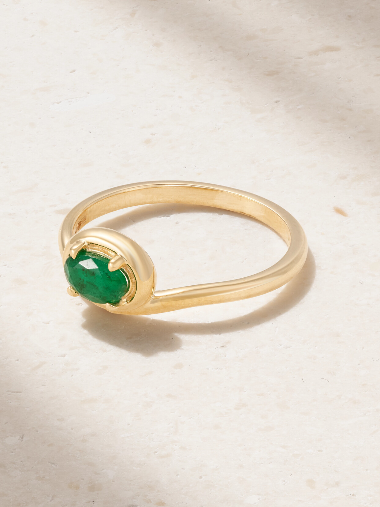 Stone And Strand Bonbon Merge 10-karat Gold Emerald Ring