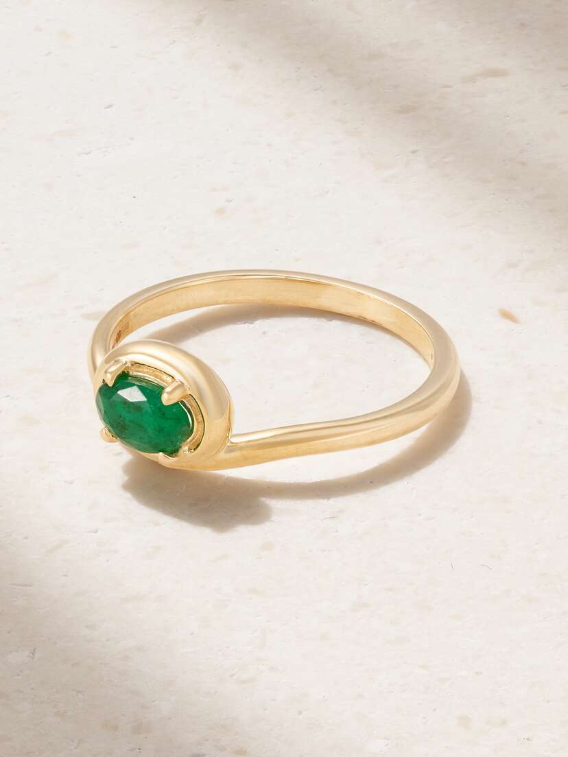 STONE AND STRAND Bonbon Merge 10-karat Gold Emerald Ring