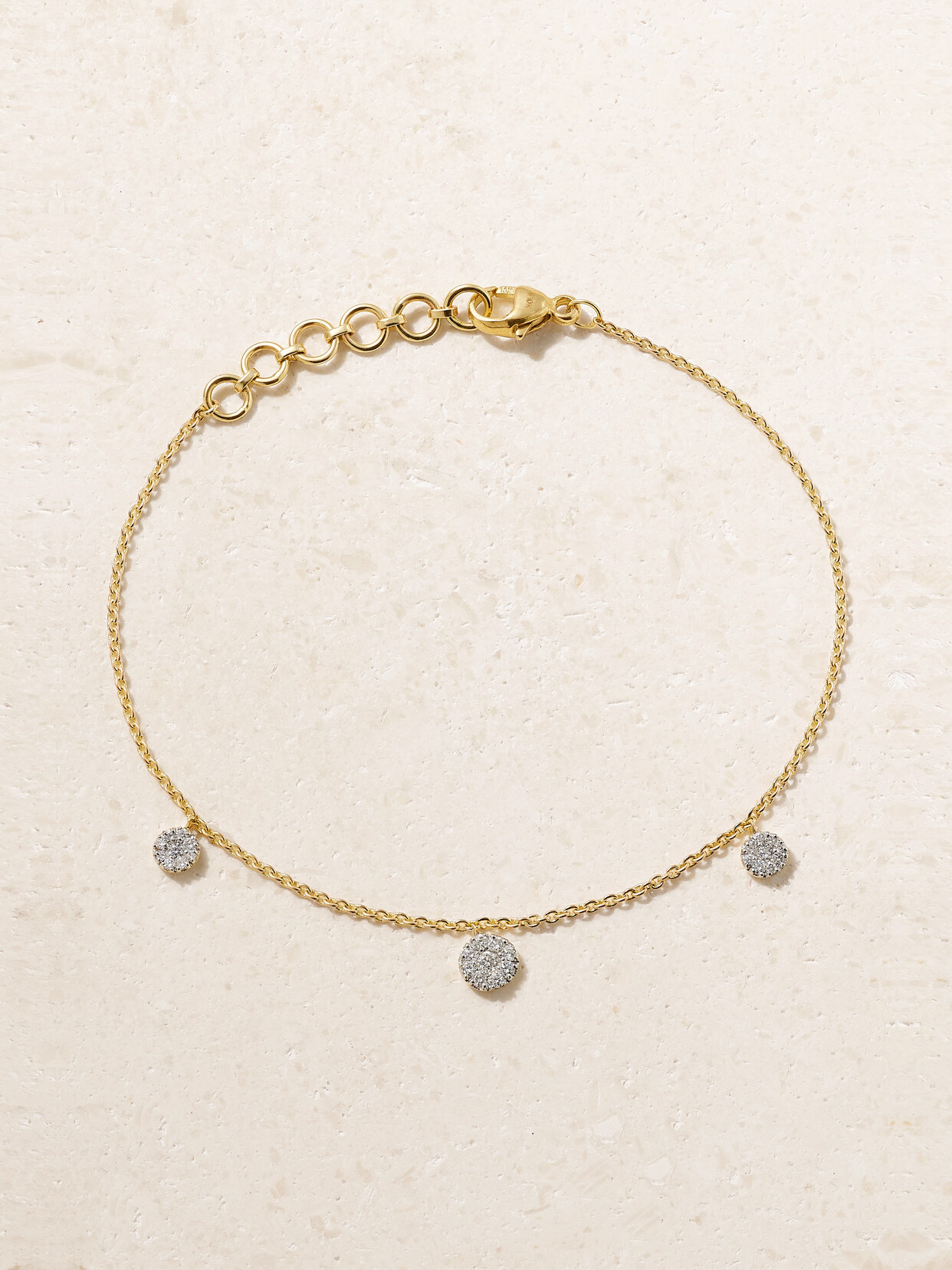 Stone And Strand Disco 10-karat Gold Diamond Bracelet