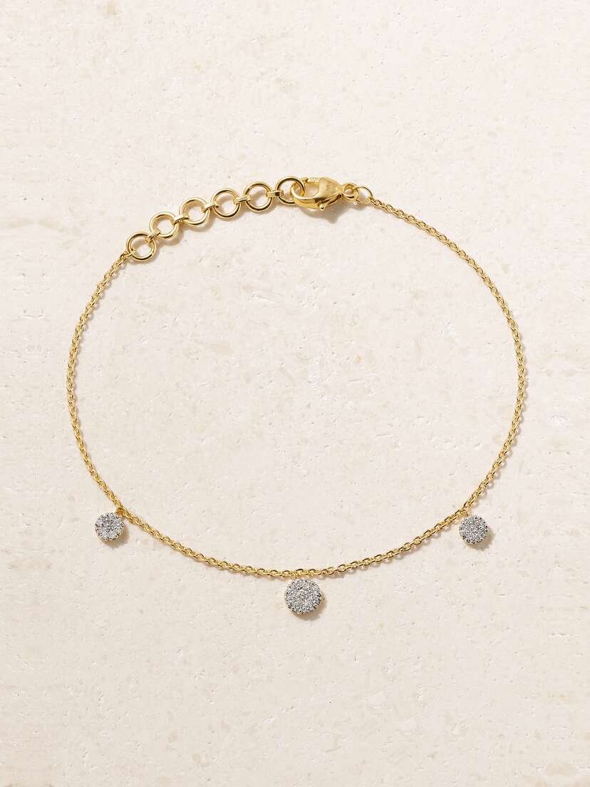 STONE AND STRAND Disco 10-karat Gold Diamond Bracelet