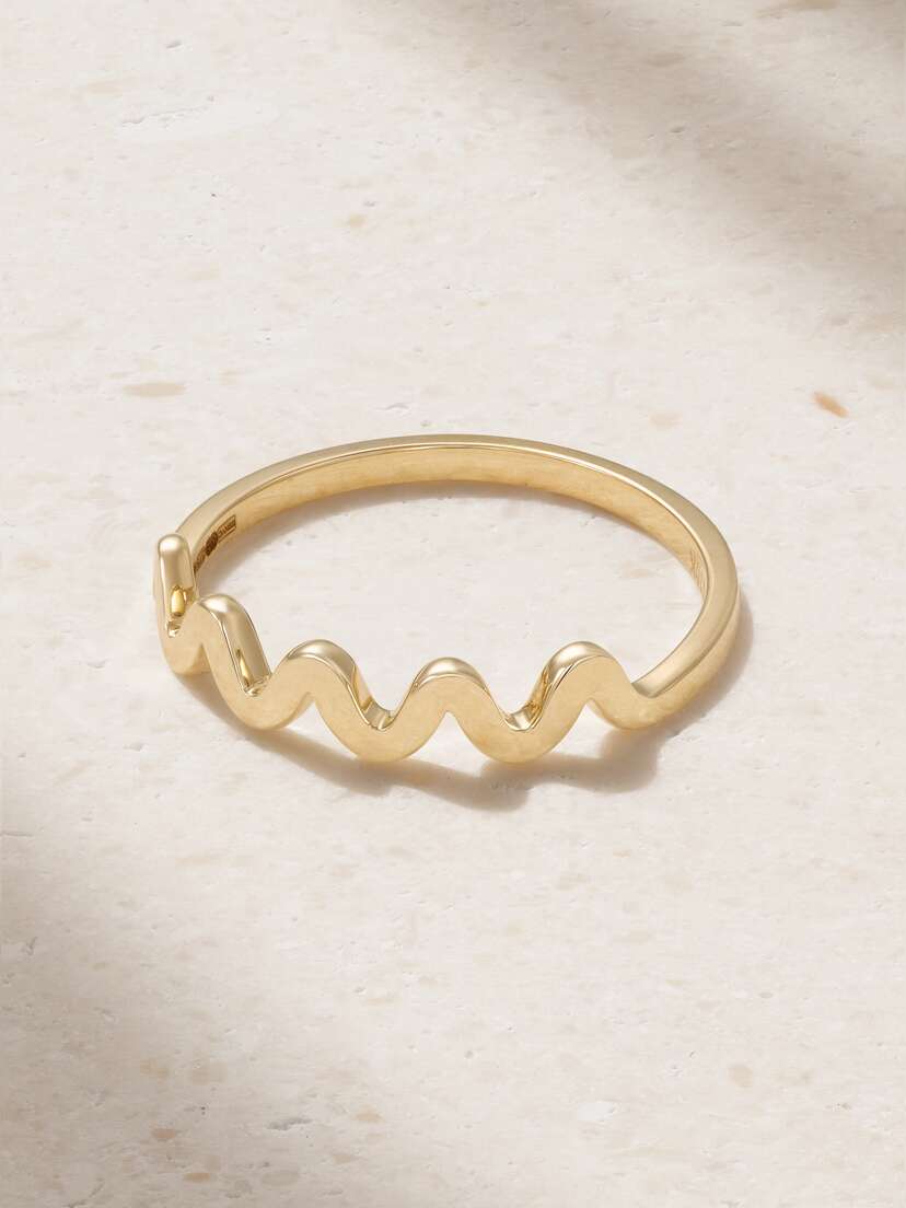 STONE AND STRAND Zig Zag 10-karat Gold Ring