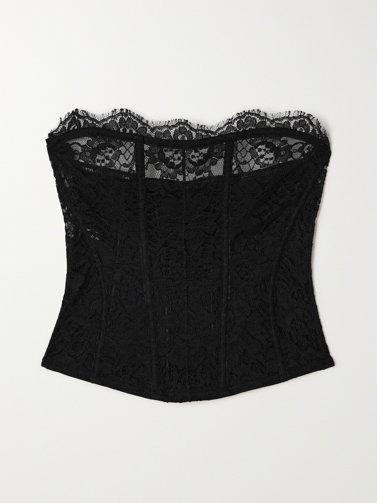 I.D. Sarrieri - + Net Sustain A Night In Marrakech Chantilly Lace Bustier Top - Black