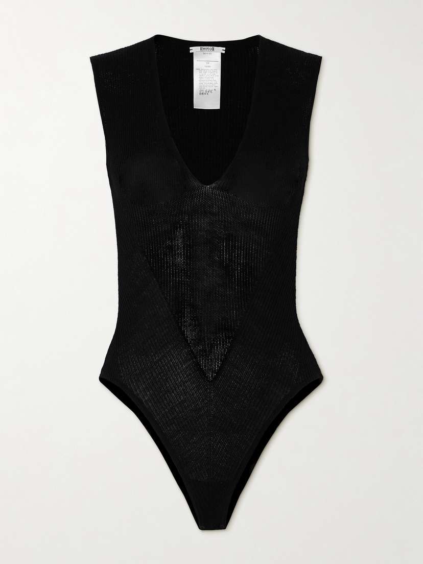 Wolford Aurora Ribbed Wool Bodysuit