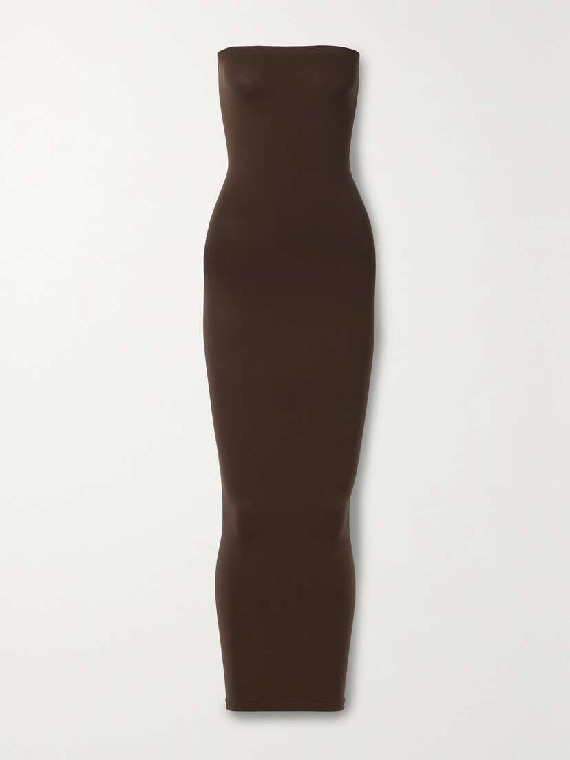 Wolford + Net Sustain Fatal Strapless Stretch-jersey Maxi Dress
