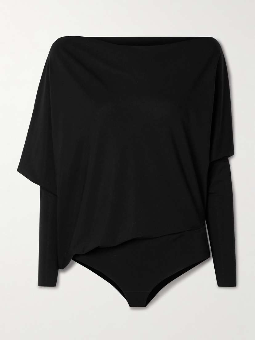 Wolford Aurora Draped Stretch-modal Bodysuit