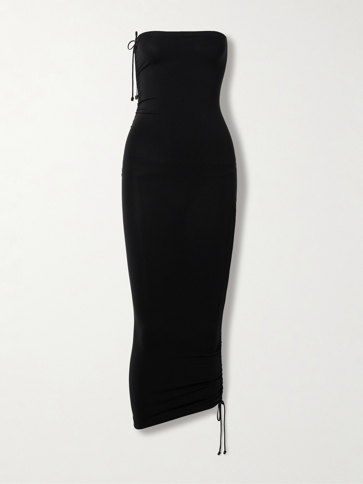 Wolford Strapless Stretch-jersey Midi Dress In Black