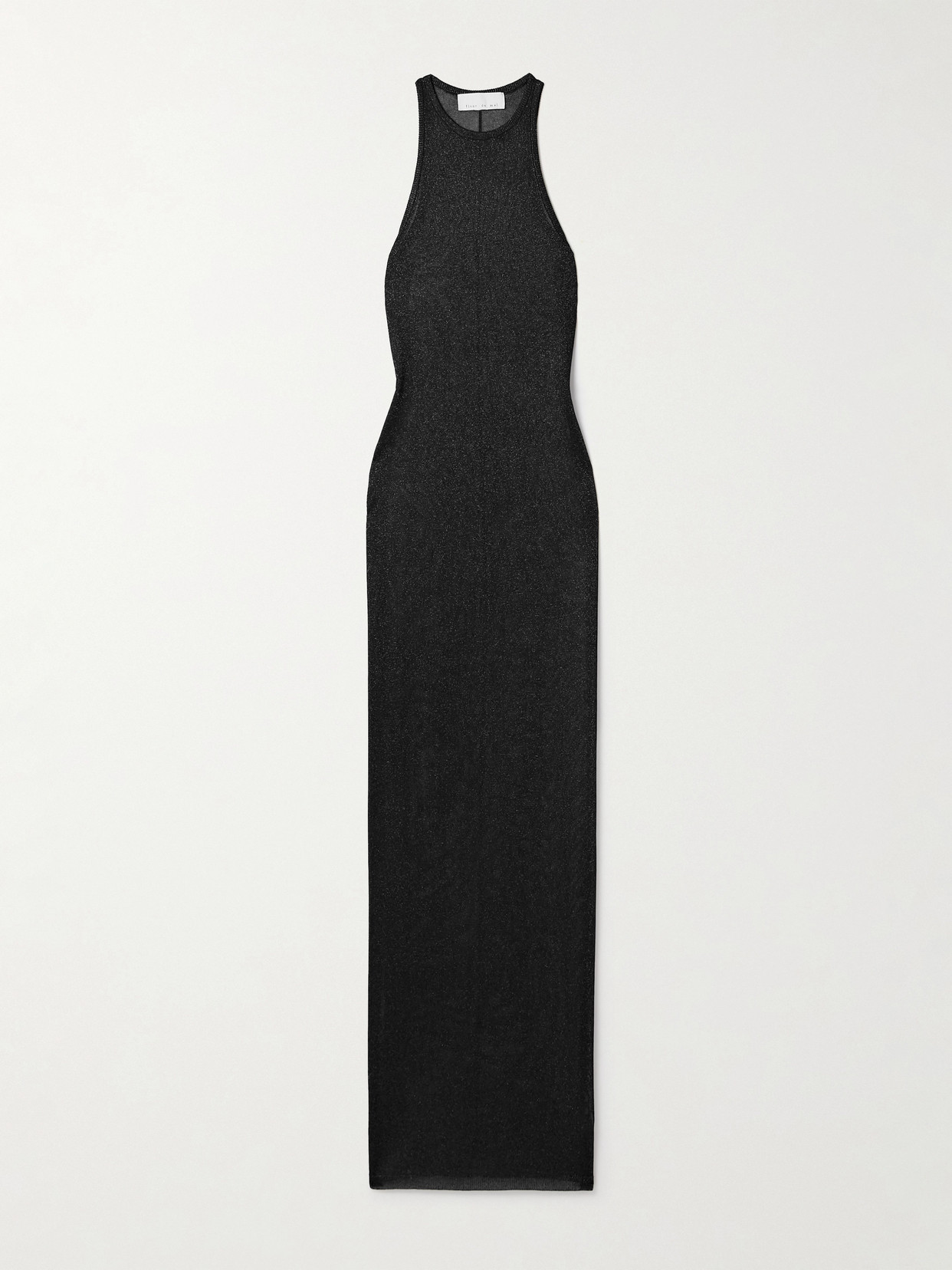Fleur du Mal Metallic Knitted Maxi Dress - Black
