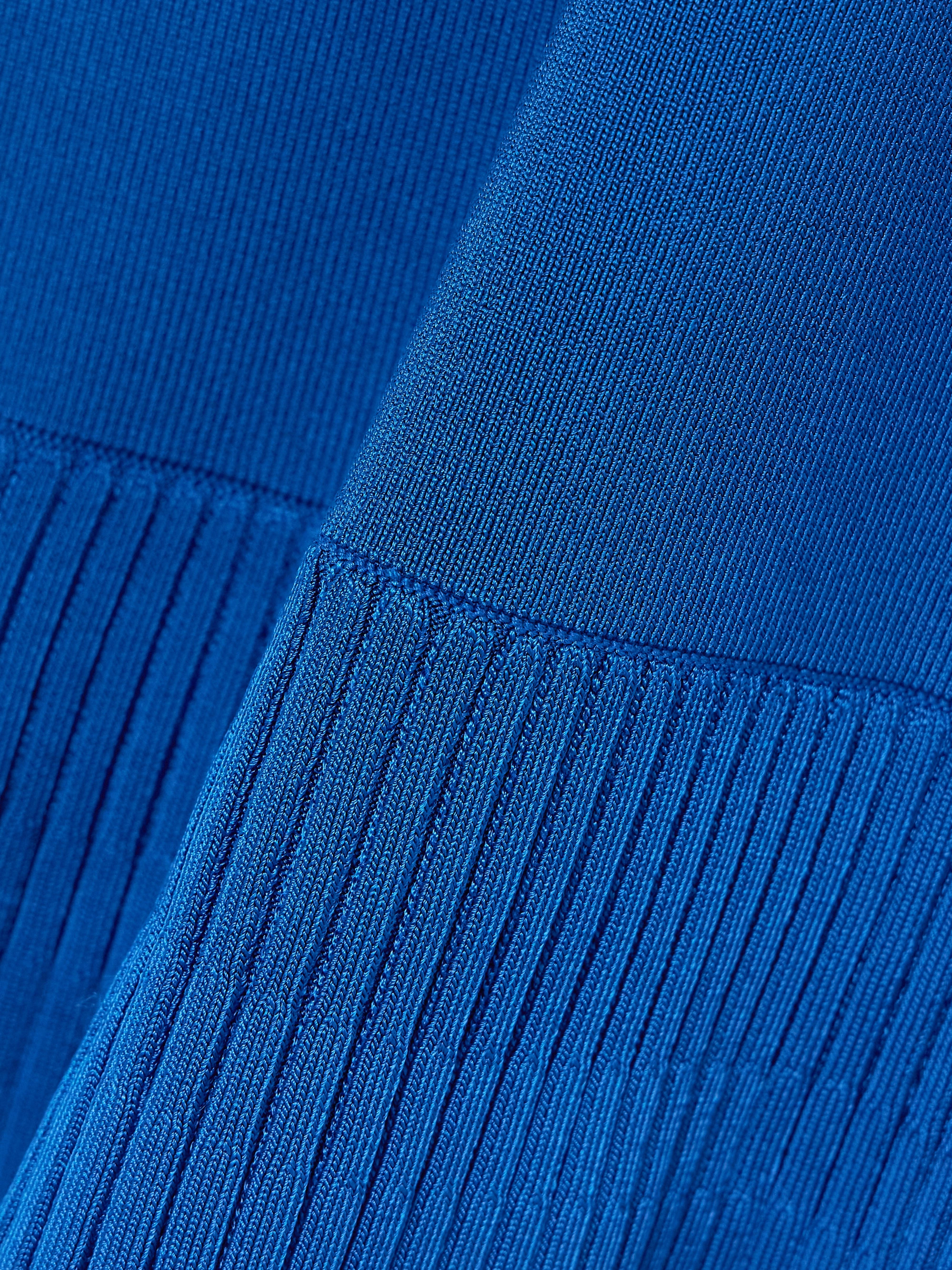 Galvan Atalanta pleated ribbed-knit midi dress thumbnail