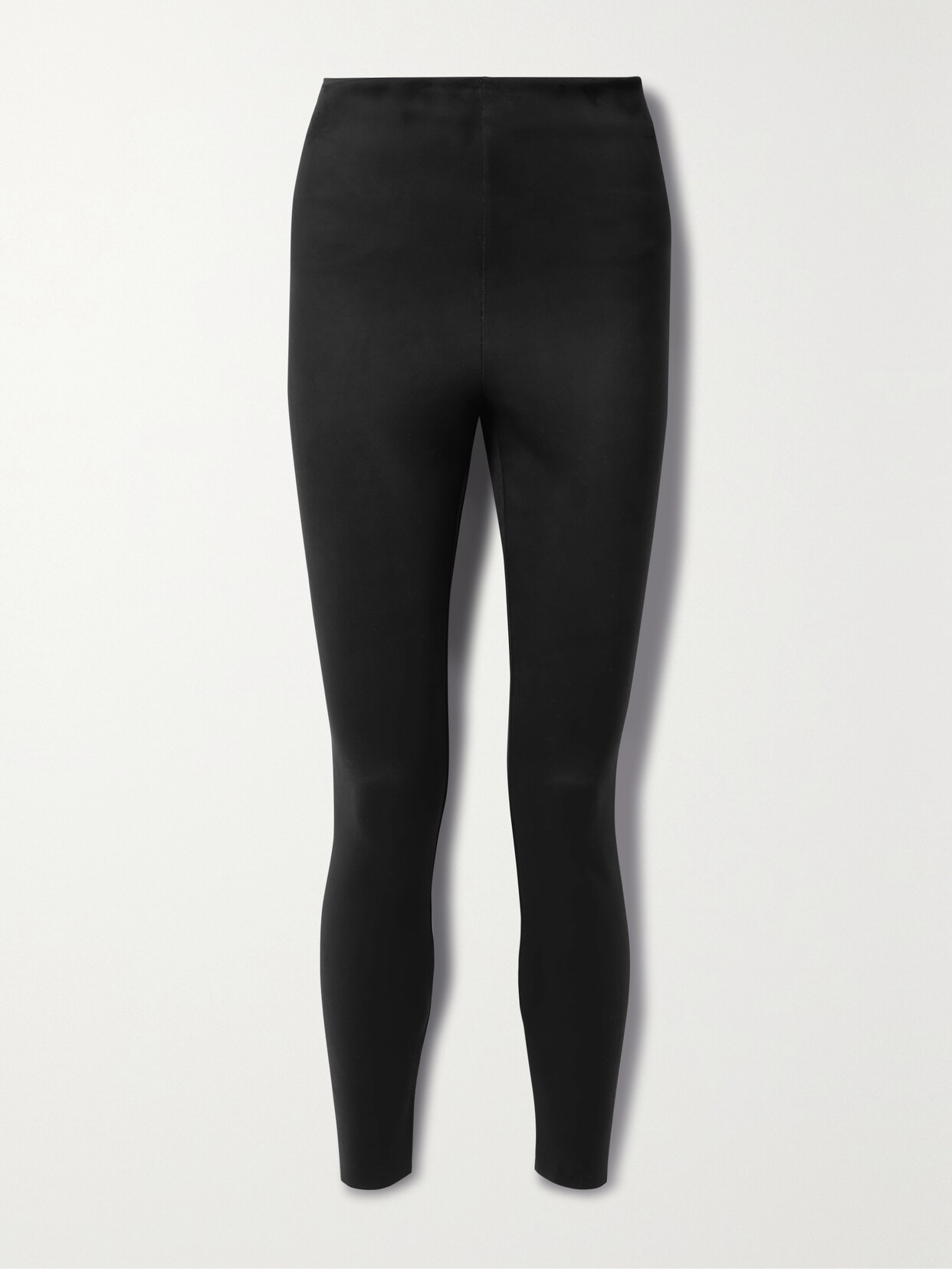 Shop Commando Faux Stretch-suede Leggings In Black