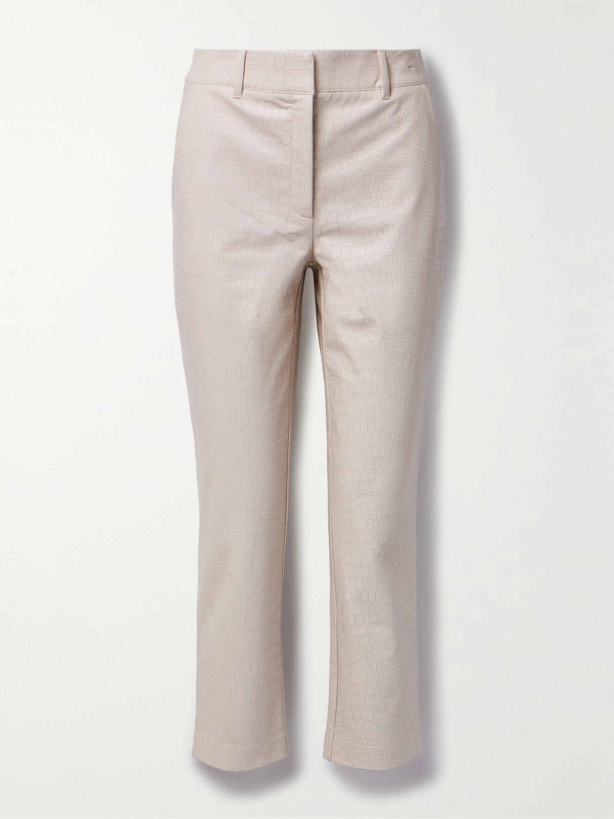 Commando - Croc-effect Faux Leather Straight-leg Pants - Cream