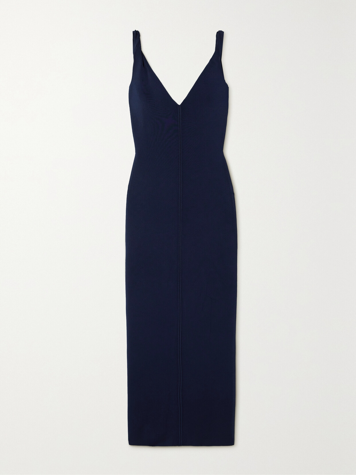 Galvan Tyra Stretch-knit Midi Dress In Blue