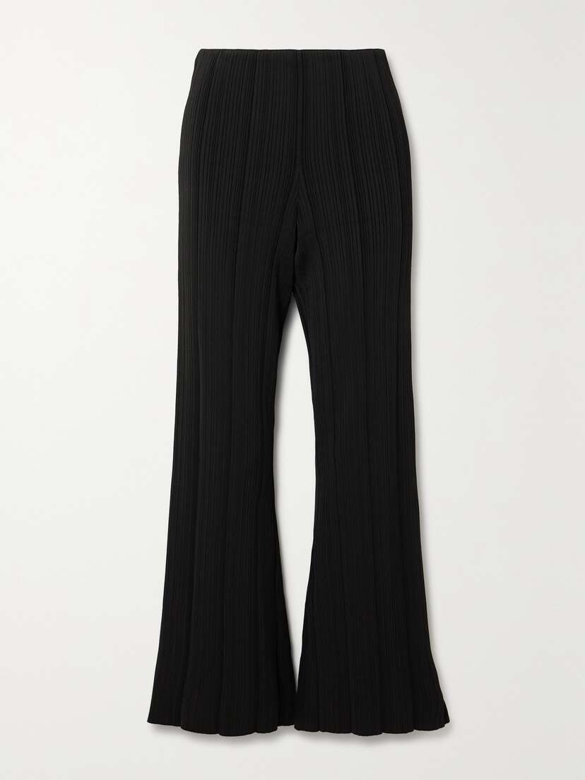Galvan Dawn Ribbed-knit Wide-leg Pants