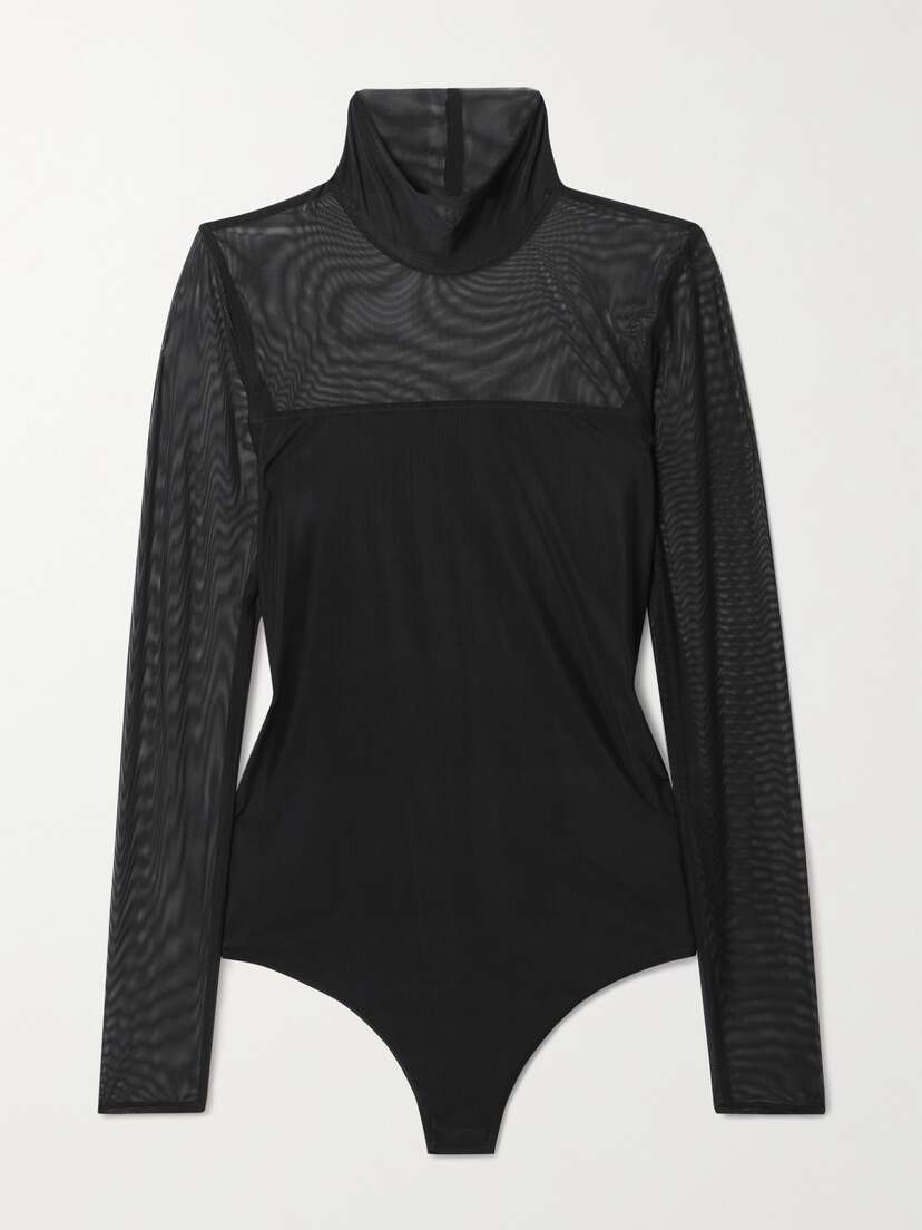 Commando Stretch-mesh And Jersey Bodysuit