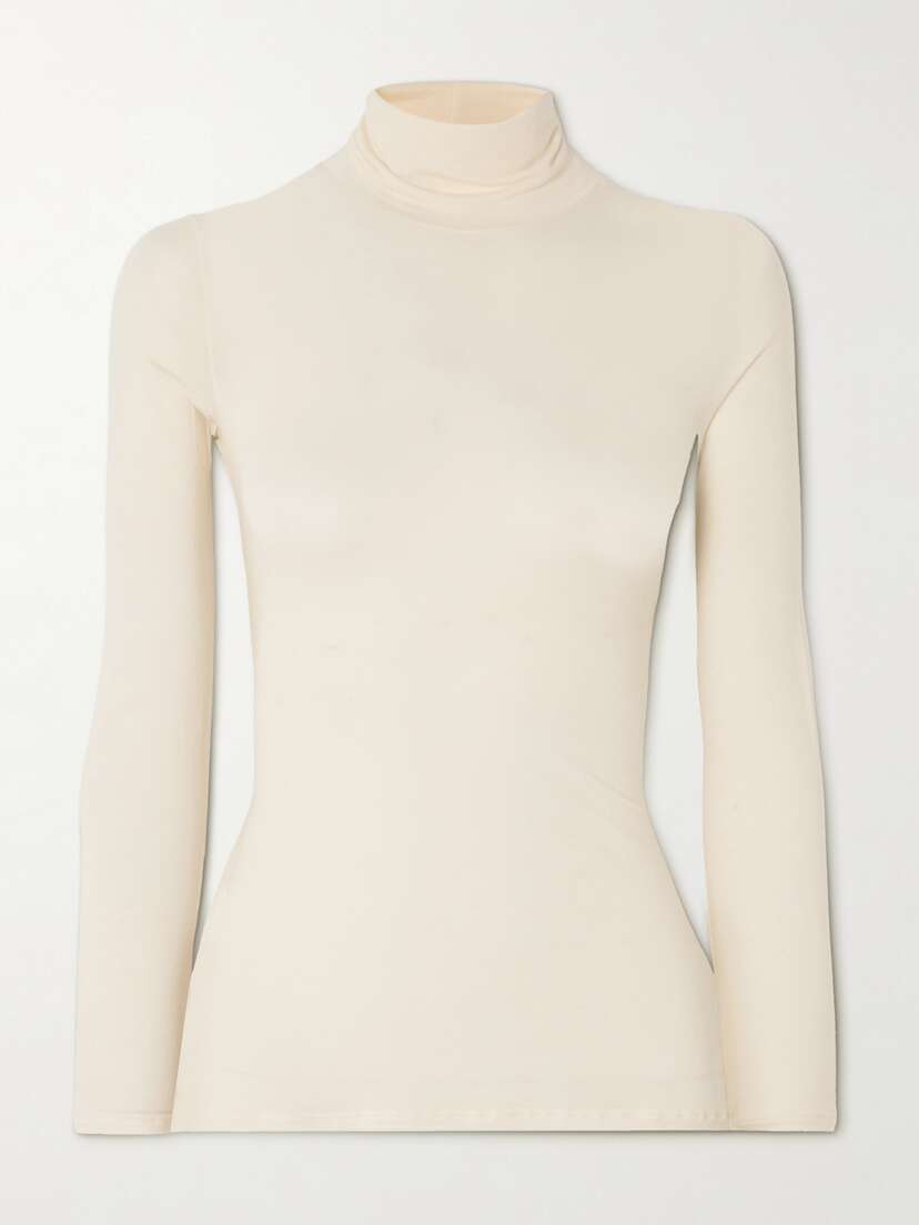 Commando Stretch-modal And Cashmere-blend Turtleneck Top