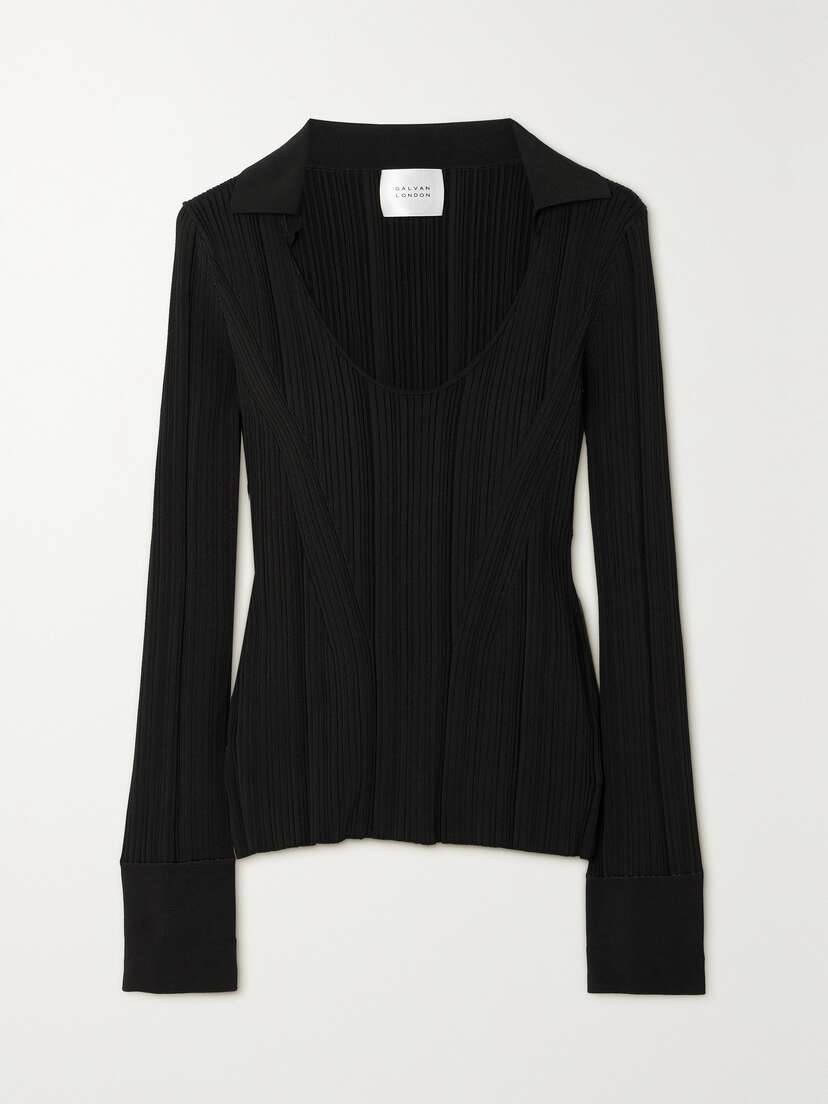 Galvan Dawn Ribbed-knit Top - x large