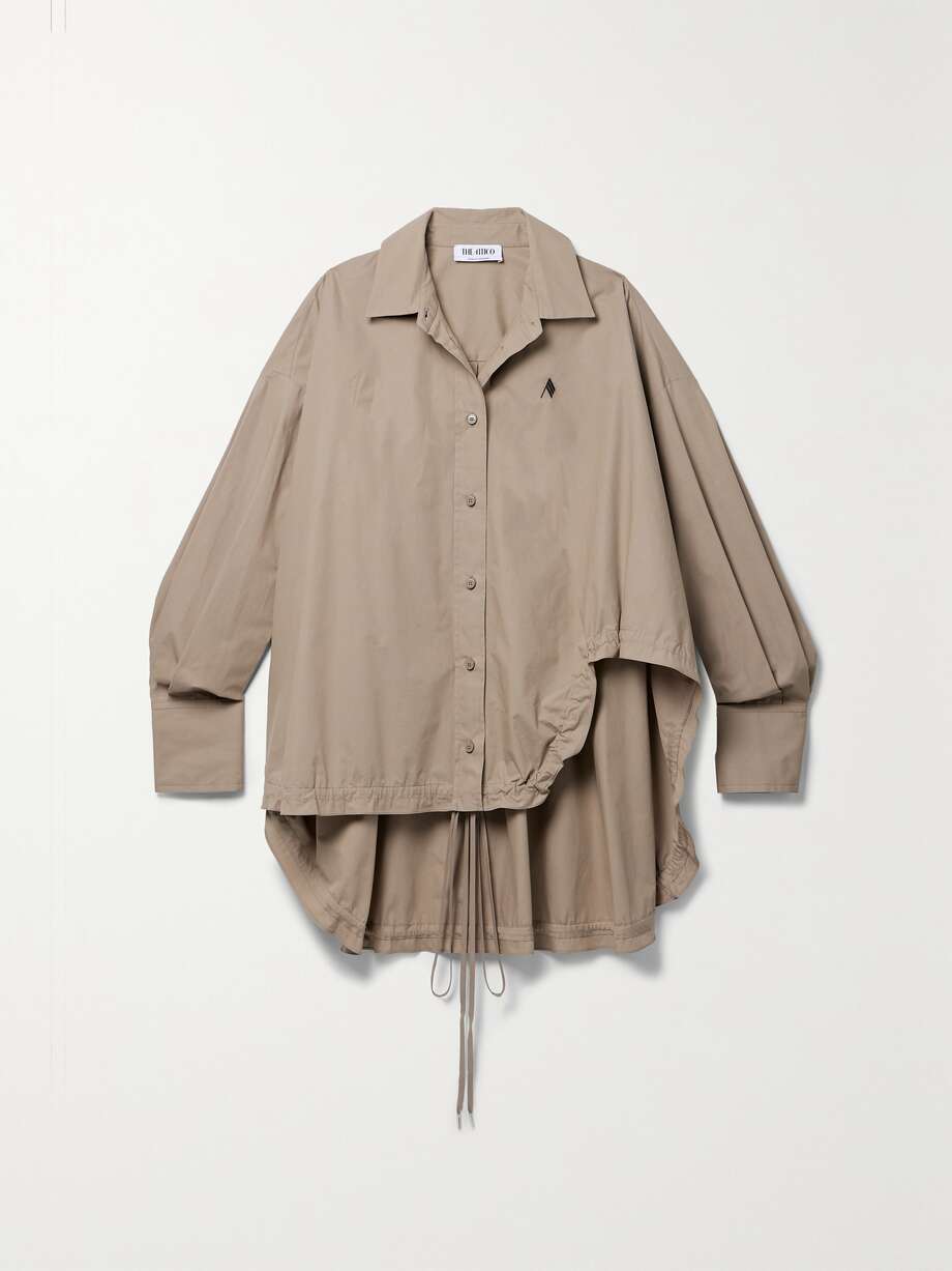 embroidered poplin micro string top