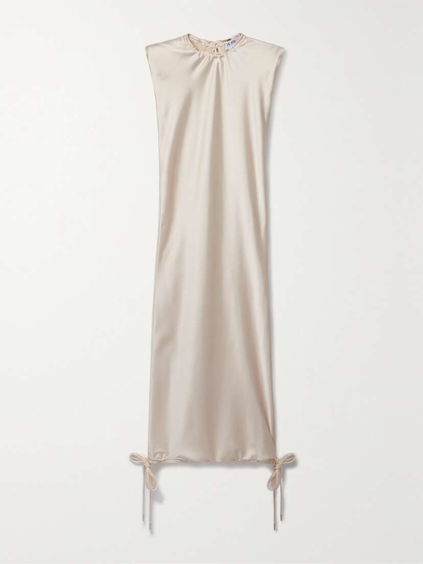The Attico Open-back Satin Midi Dress