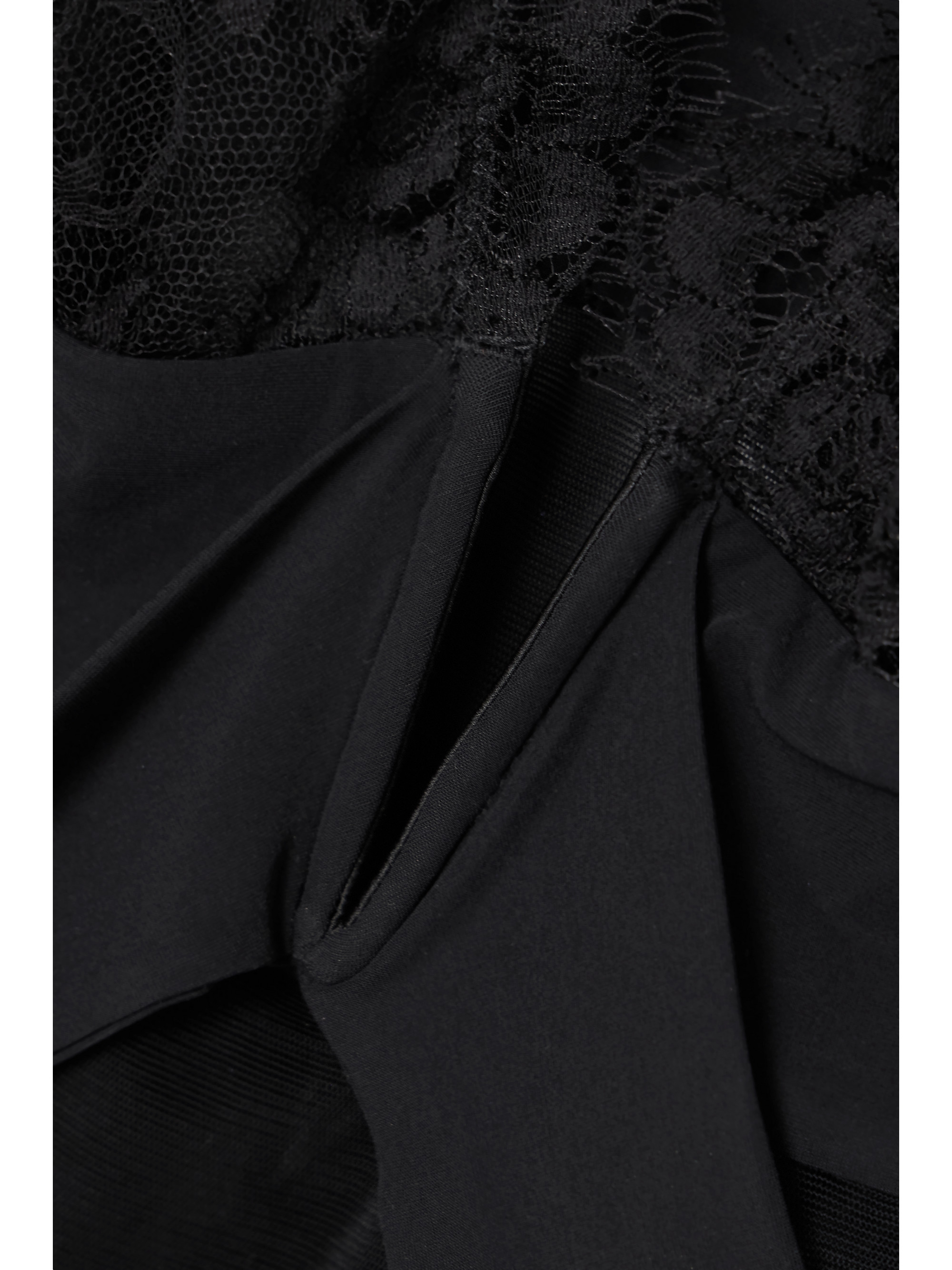 I.D. SARRIERI + NET SUSTAIN Histoire du Noire lace, tulle and stretch-jersey bodysuit thumbnail