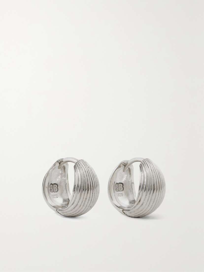 Sophie Buhai + Net Sustain Reversible Silver Hoop Earrings