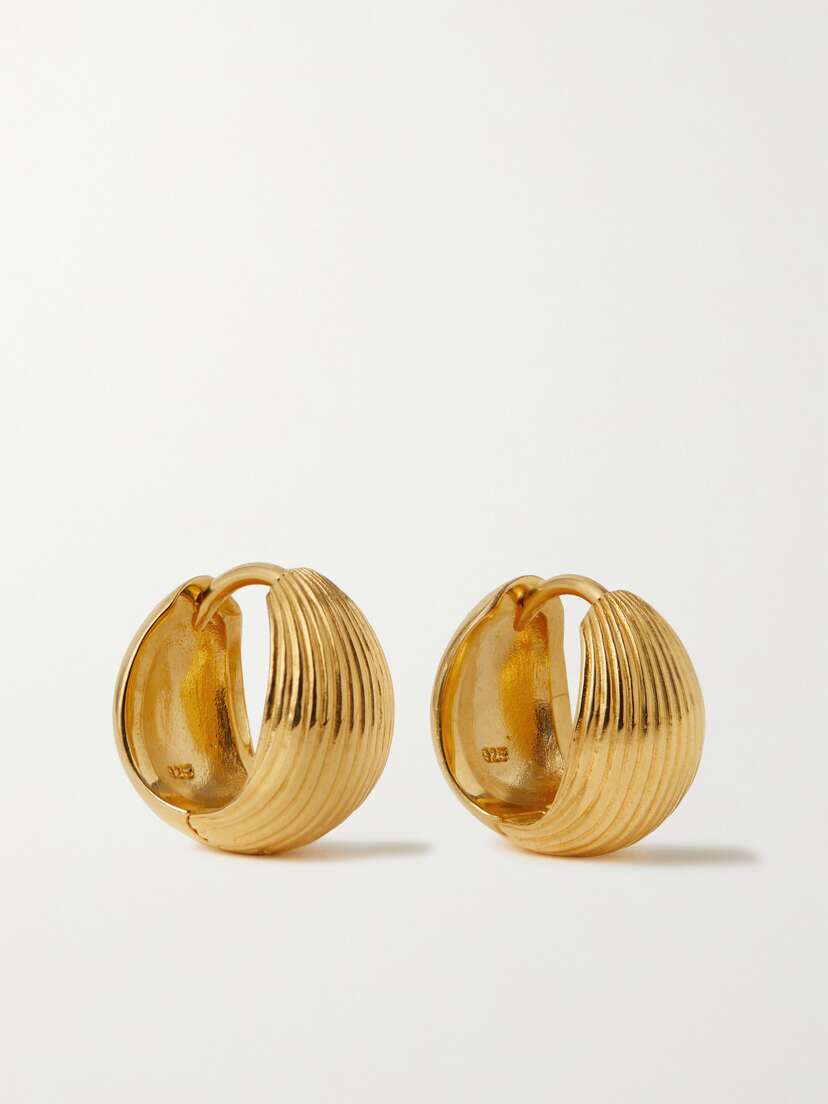 Sophie Buhai + Net Sustain Reversible Gold Vermeil Hoop Earrings